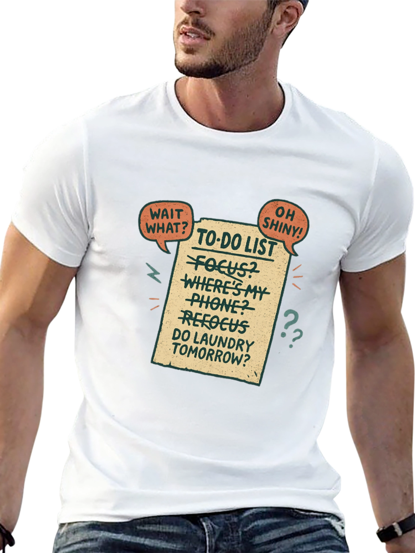 Humorous To-Do List Graphic T-Shirt
