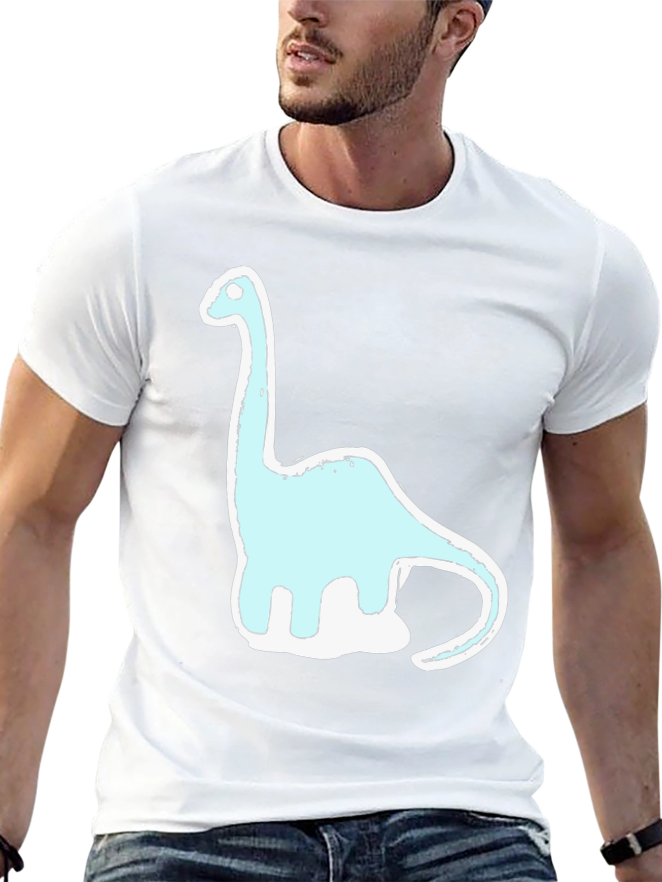Dinosaur Graphic Print Black T-Shirt