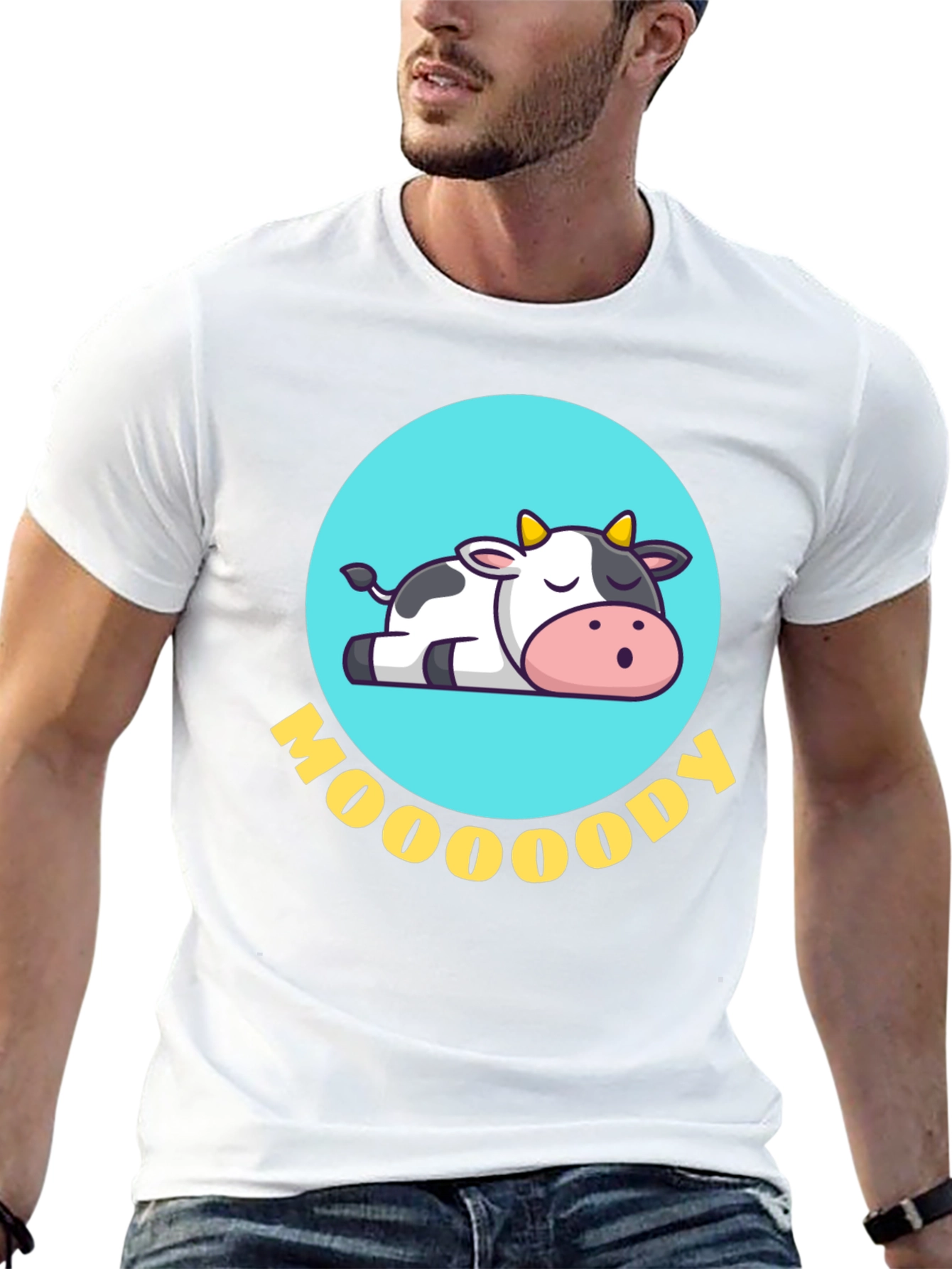 Moody Cow Graphic Tee - Comfortable & Stylish