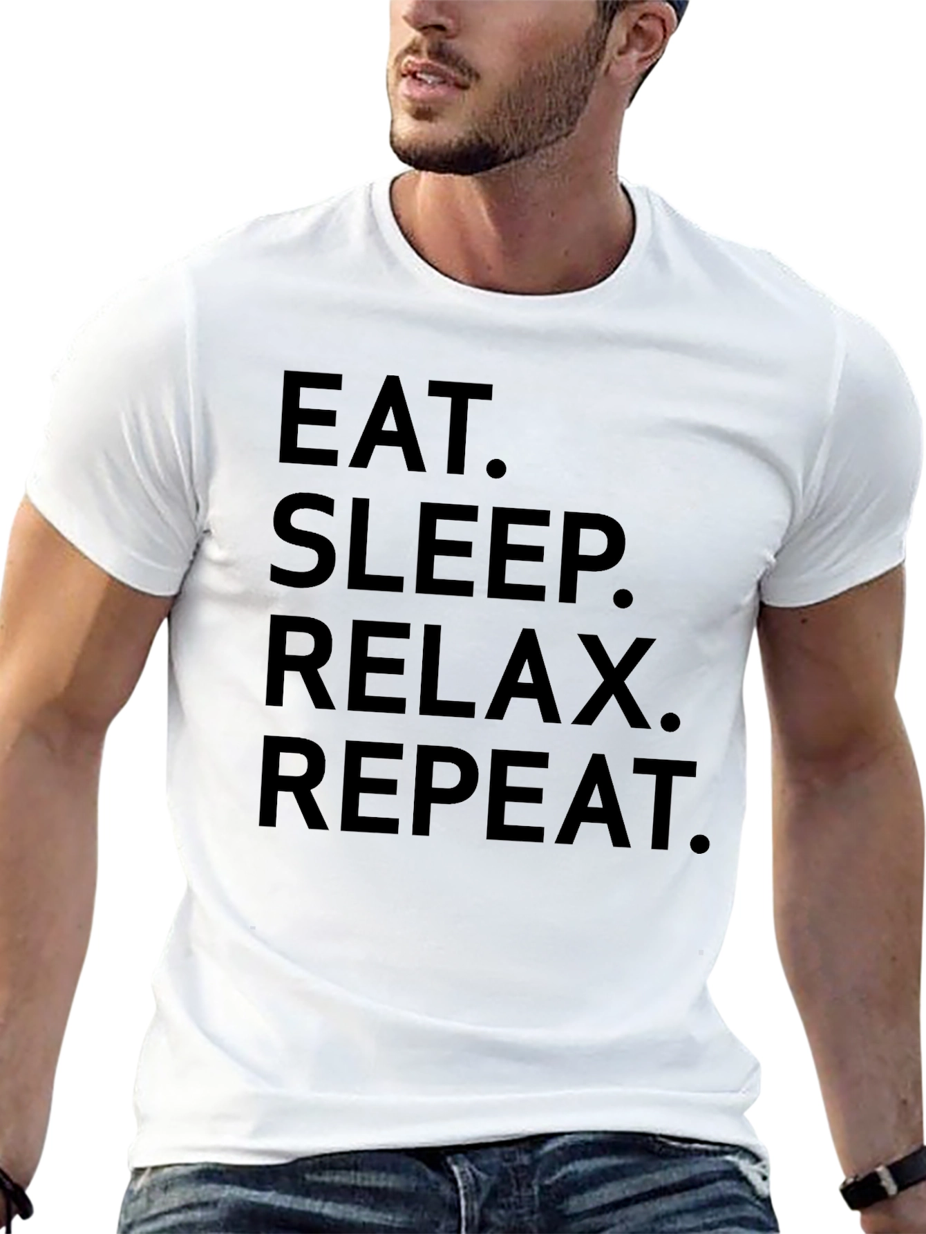Eat Sleep Relax Repeat Graphic T-Shirt