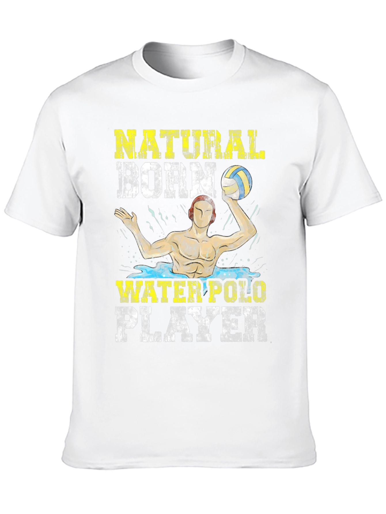 Natural Born Water Polo Player Graphic Tee
