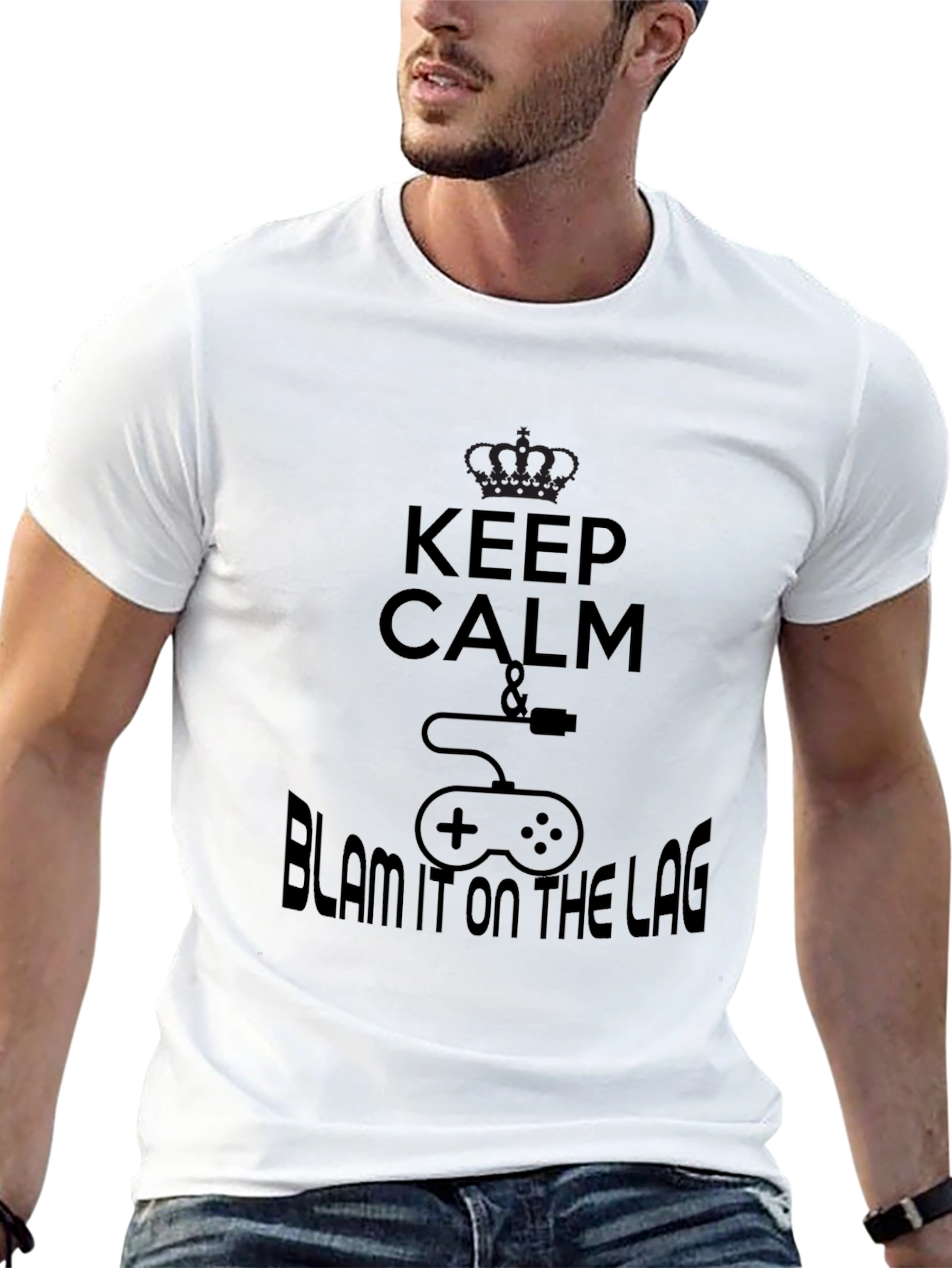 Keep Calm & Blame the Lag Black T-Shirt