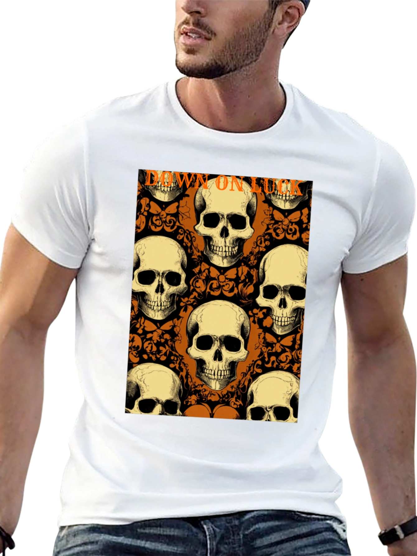 Skull Pattern Black T-Shirt