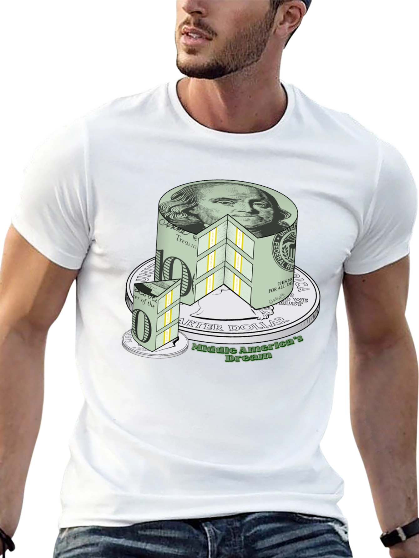 Money Cake T-Shirt - Middle America Dream