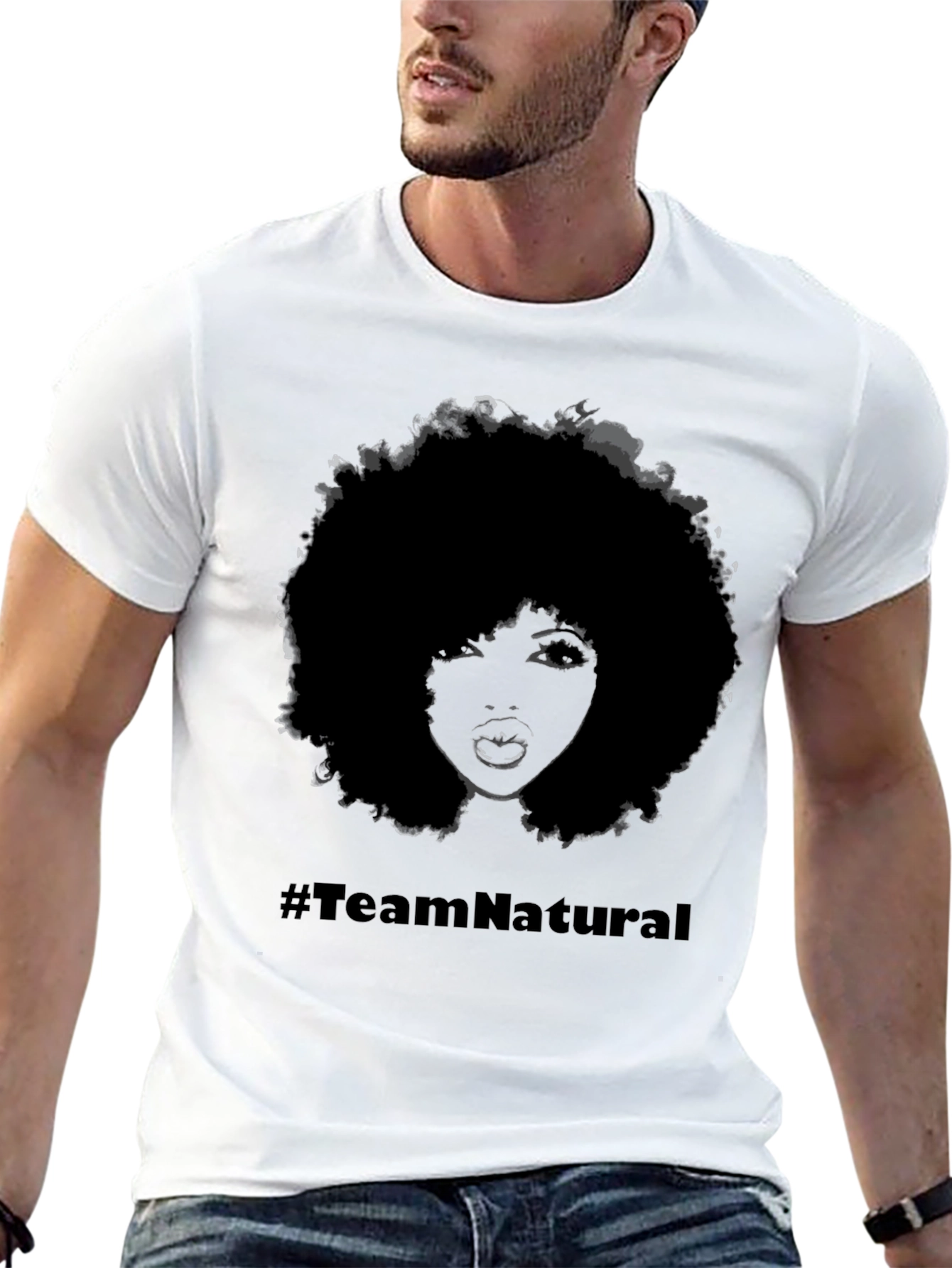 Team Natural Afro Graphic Tee - Unisex Black T-Shirt