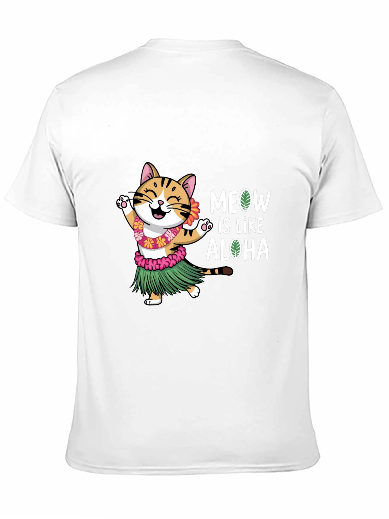 Meow is Like Aloha Cat Hawaiian T-Shirt