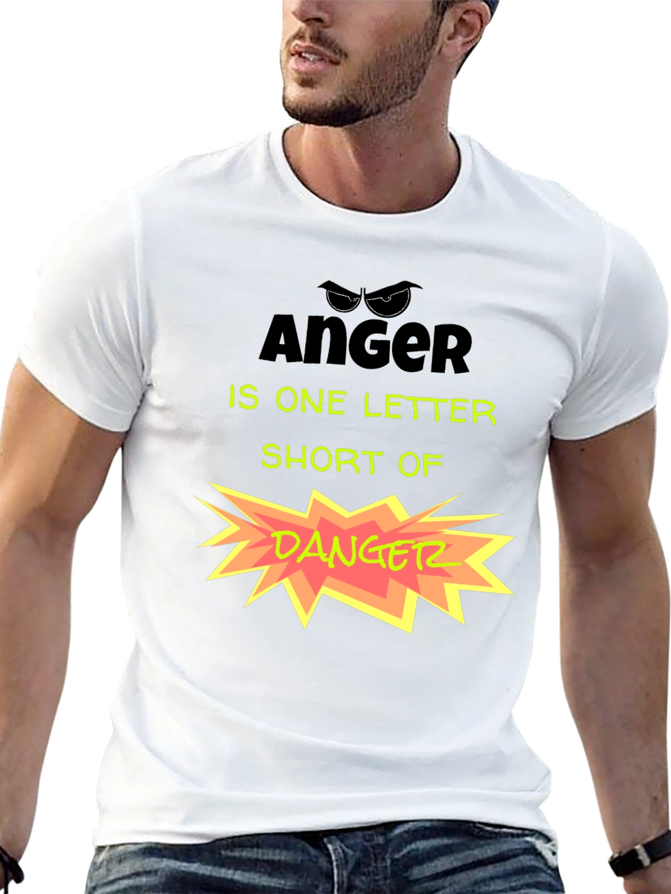Anger vs. Danger Funny Graphic T-Shirt