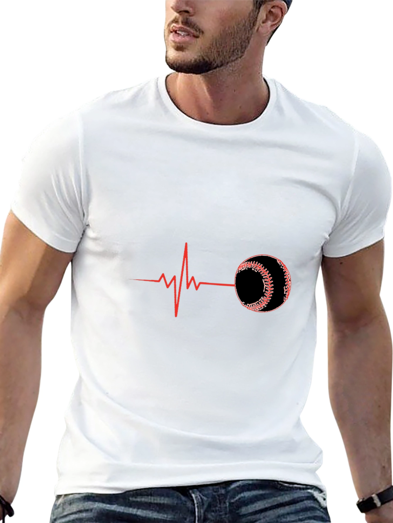 Baseball Heartbeat Graphic Tee