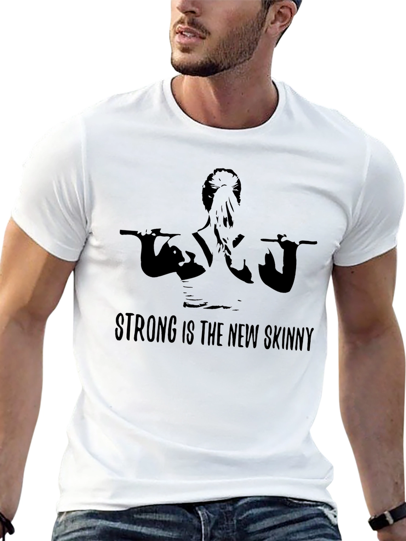 Strong Is The New Skinny Graphic Tee - Black