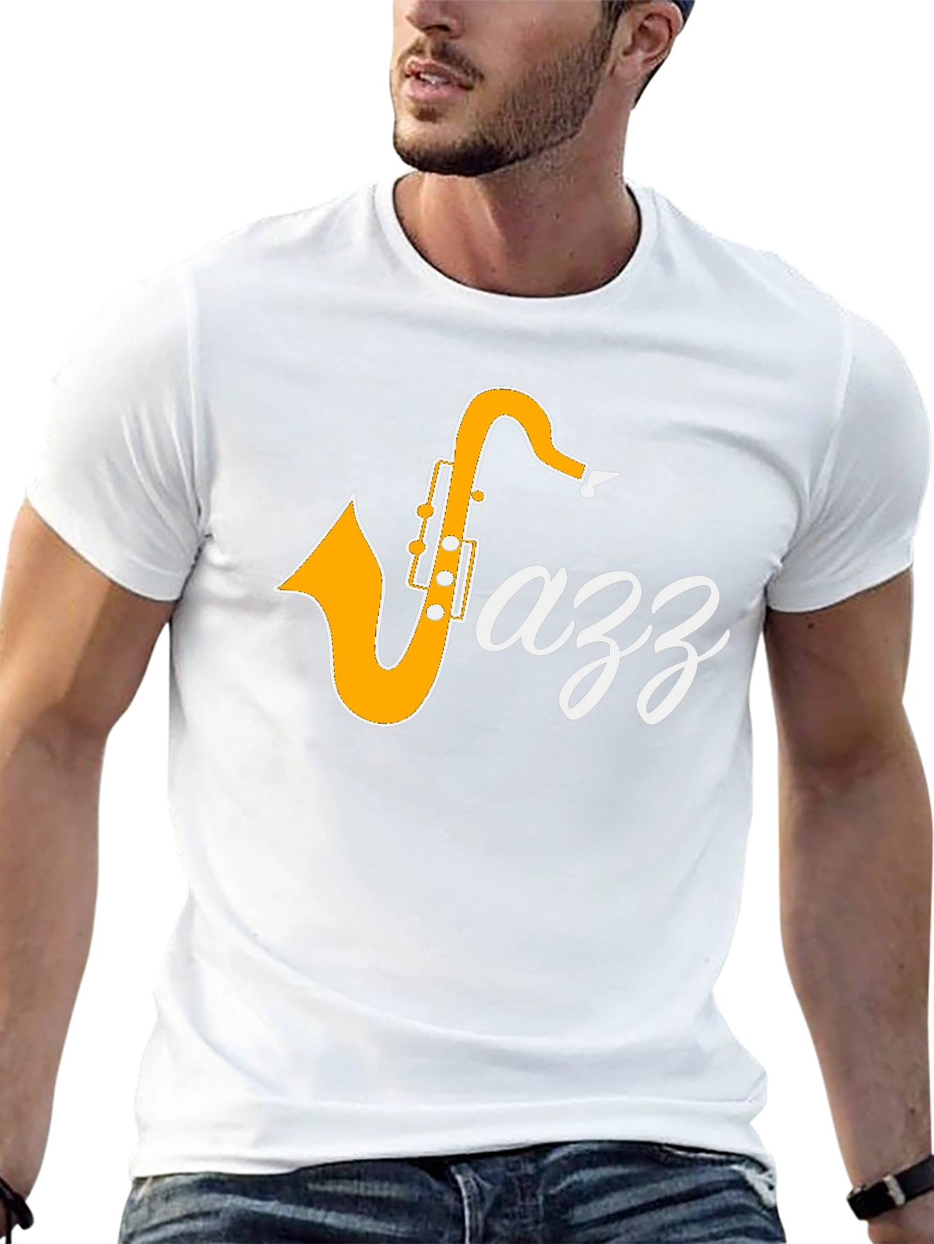 Jazz Saxophone Graphic T-Shirt - Stylish Music Tee