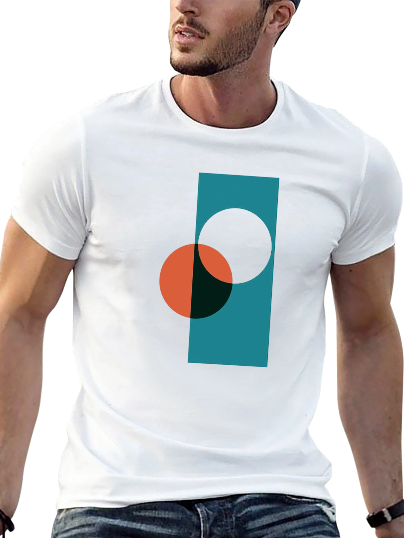 Geometric Graphic Tee - Modern Art Shirt