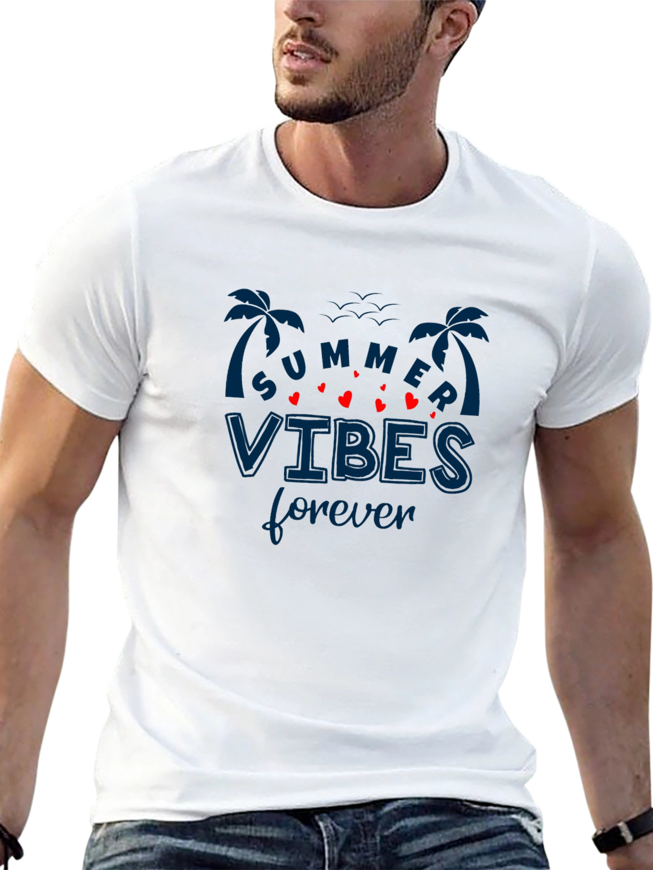 Summer Vibes Forever Black T-Shirt
