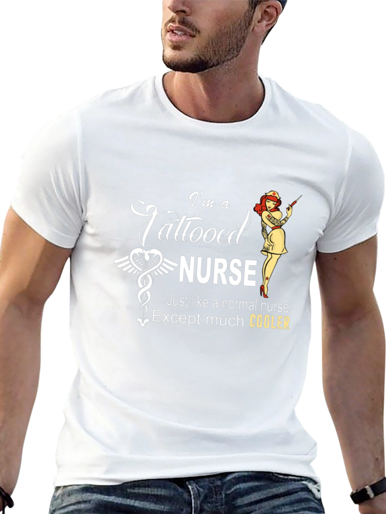 Tattooed Nurse Graphic Tee - Cool Nurse Shirt