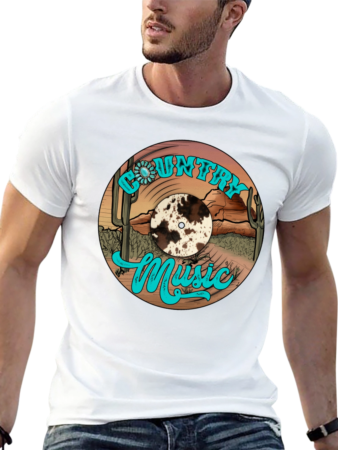 Country Music Vinyl Record Graphic Tee