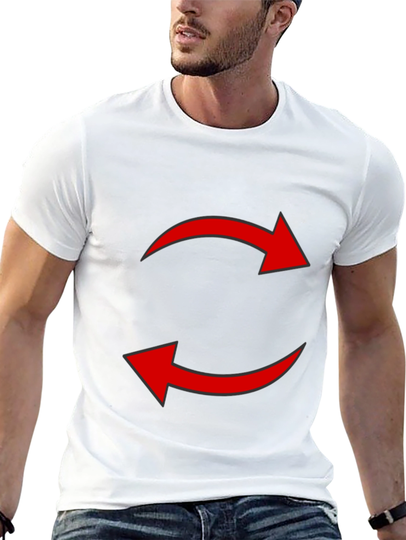 Recycled Arrow Graphic Tee - Black
