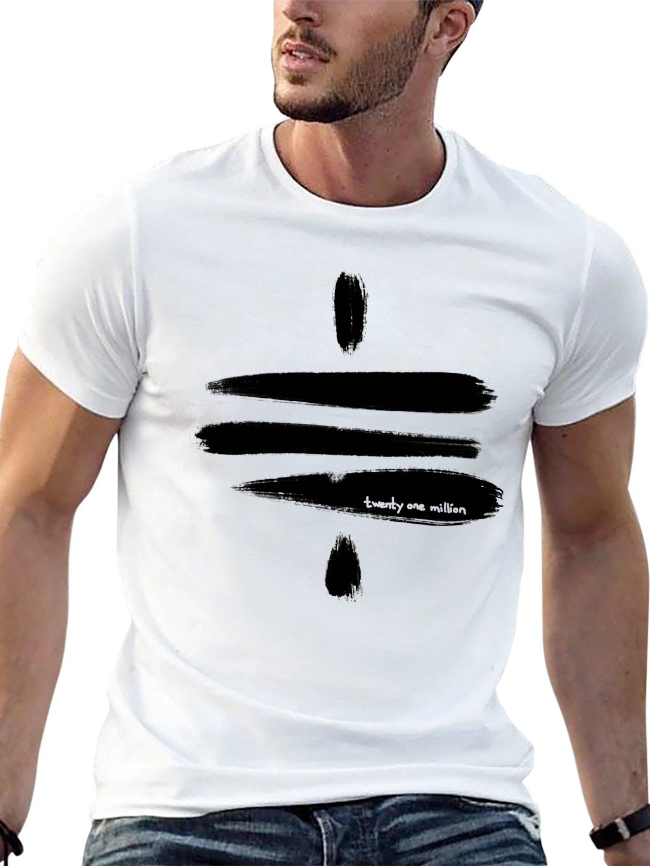 Black Graphic Tee - Twenty One Million Design