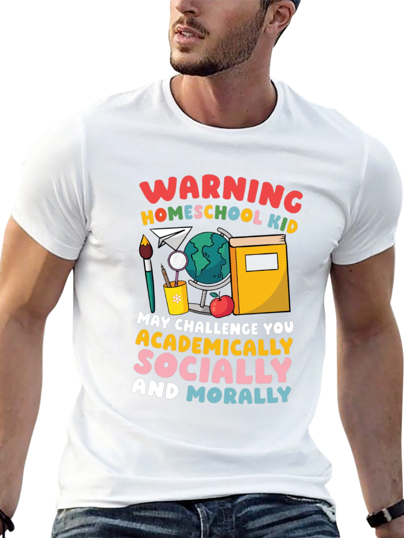 Homeschool Kid Warning Graphic T-Shirt