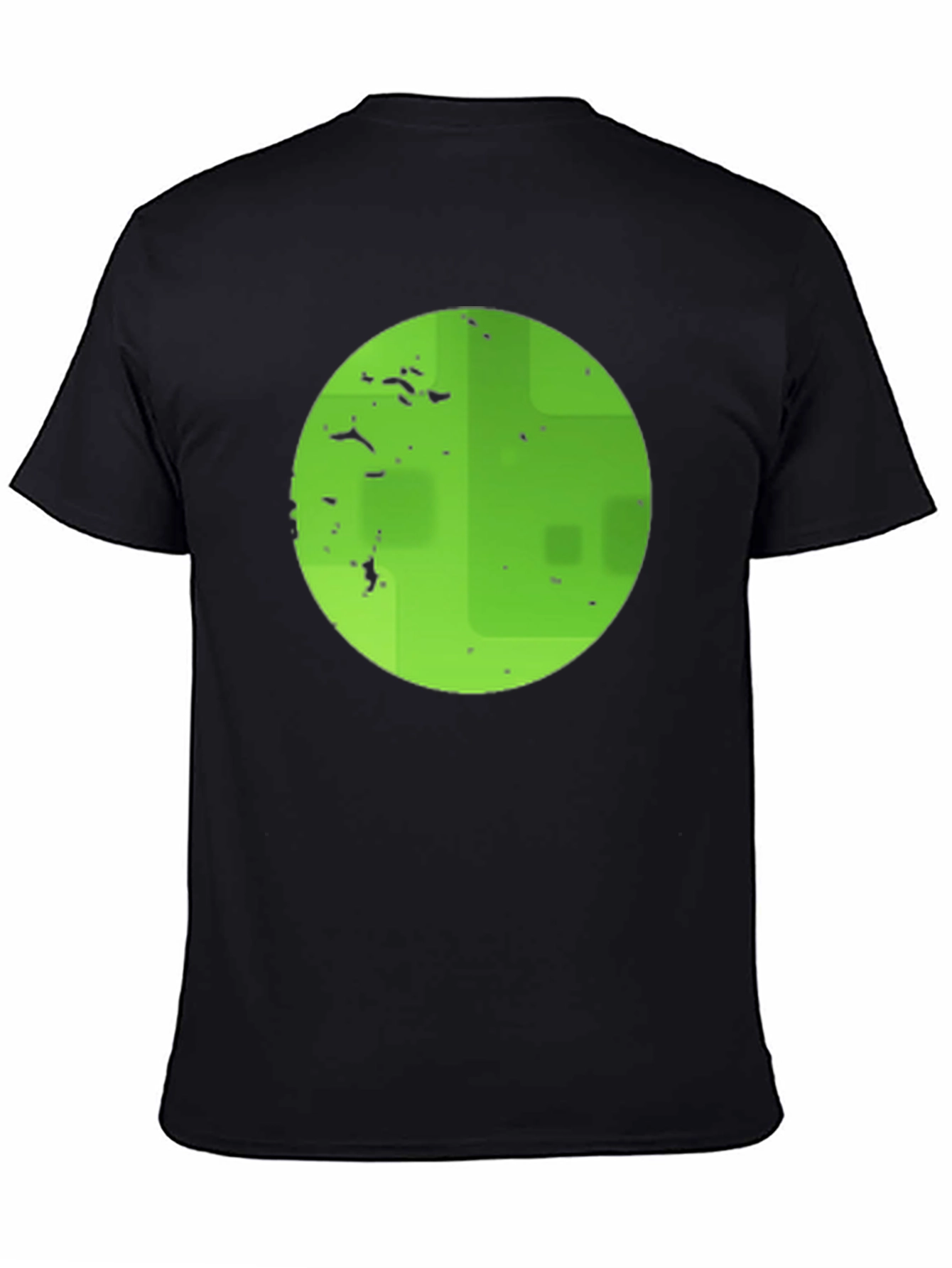 Green Target Graphic Black T-Shirt