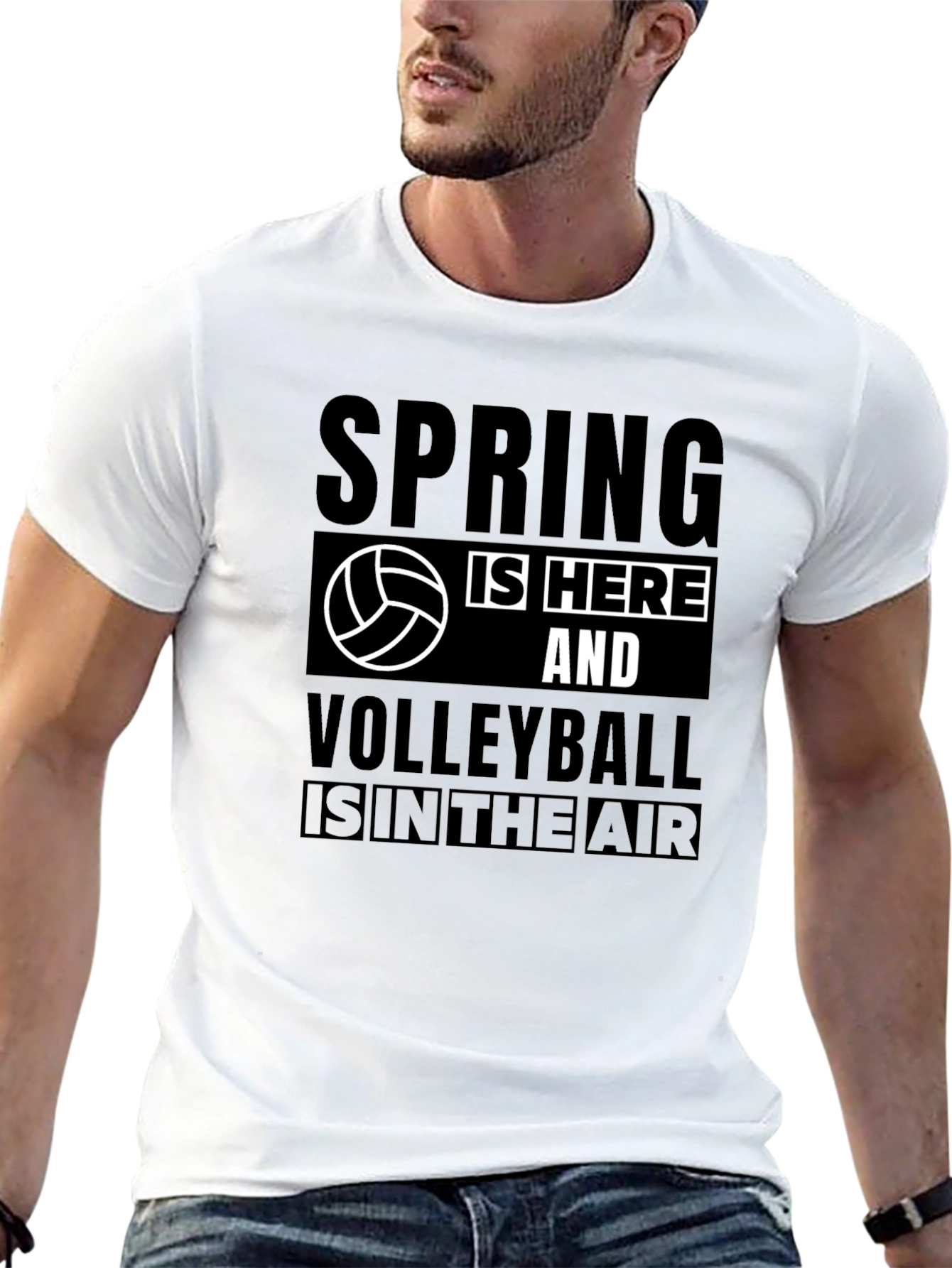 Spring Volleyball T-Shirt - Black
