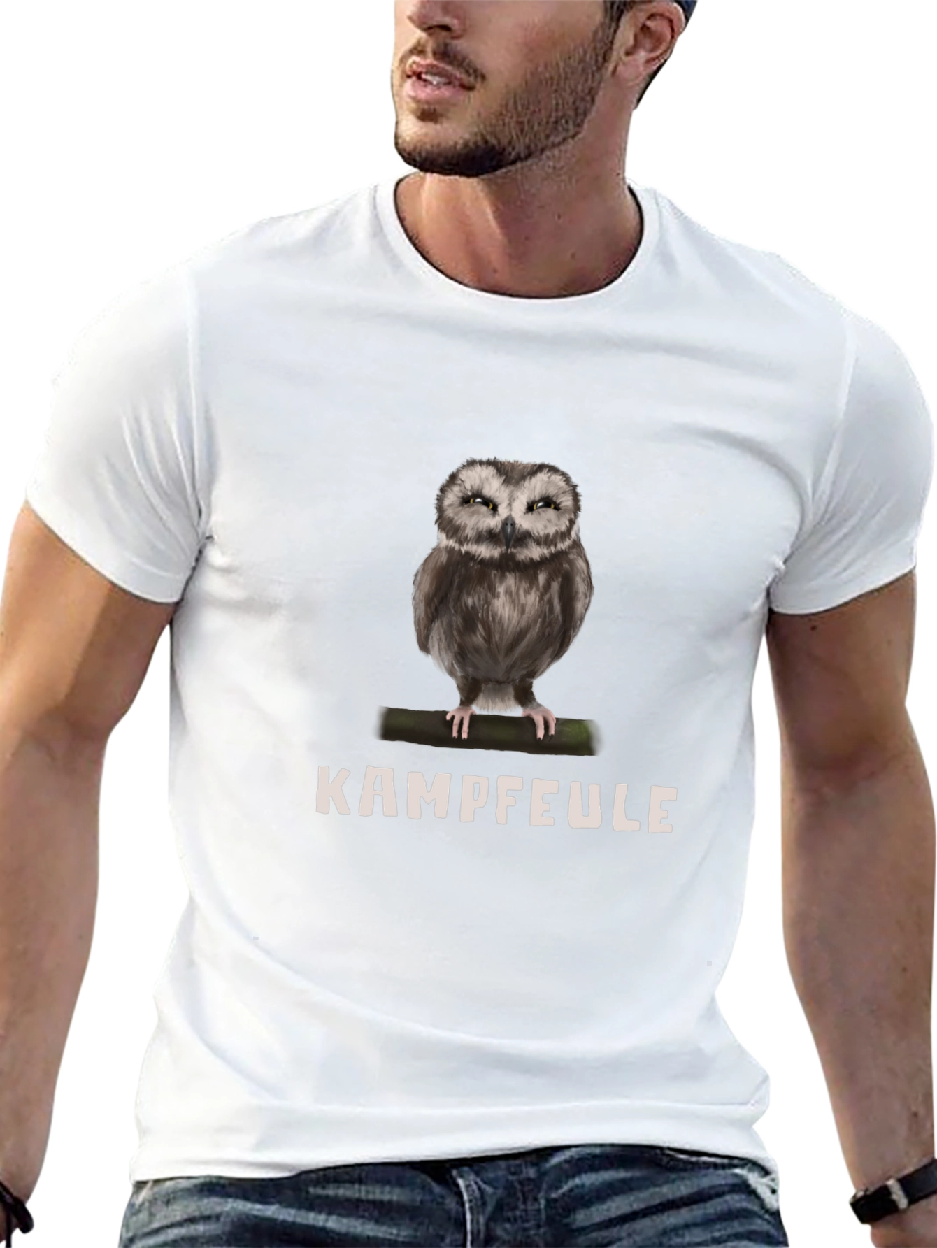Kampfeule Owl Graphic Black T-Shirt