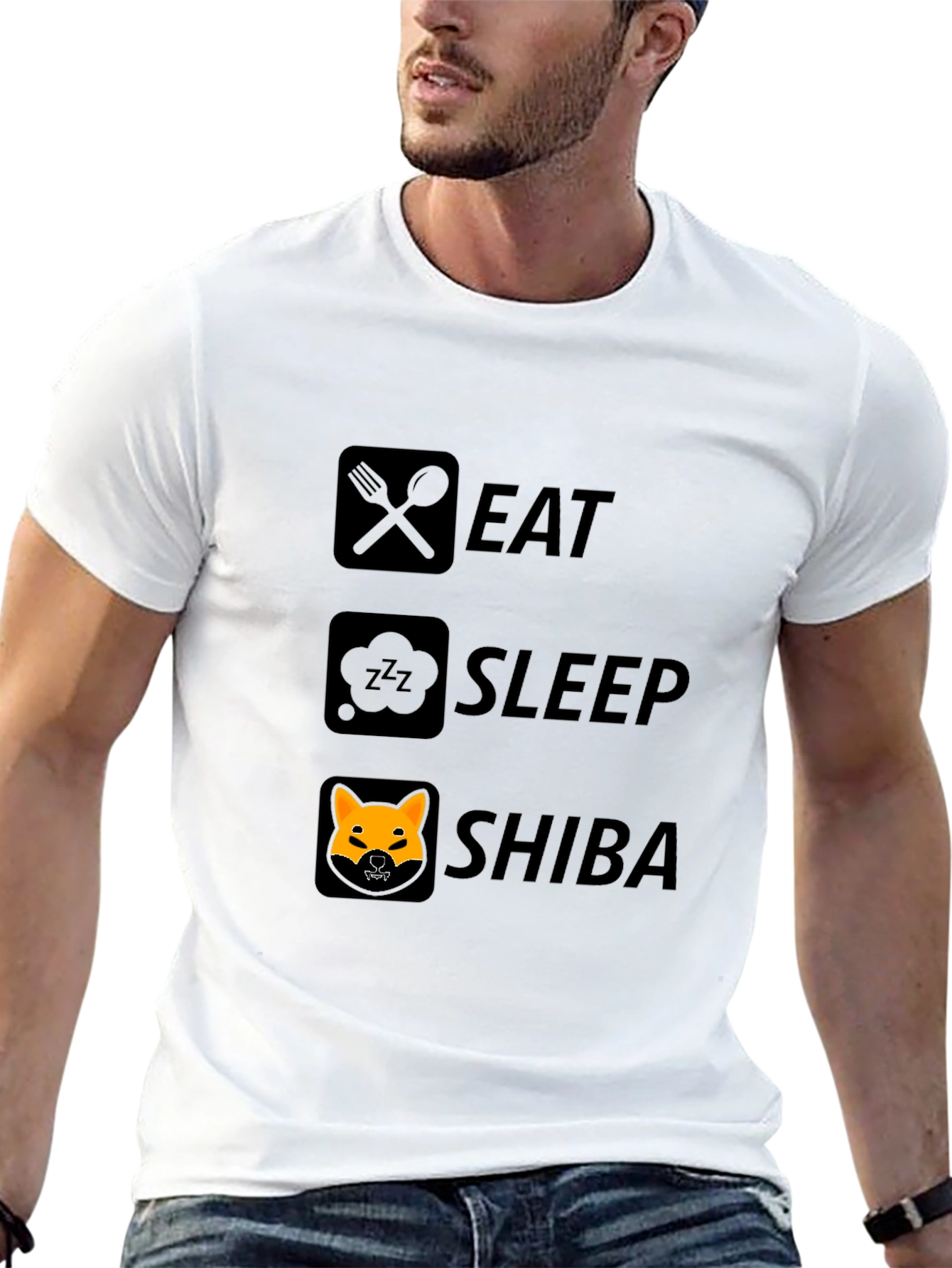 Eat Sleep Shiba Crypto T-Shirt