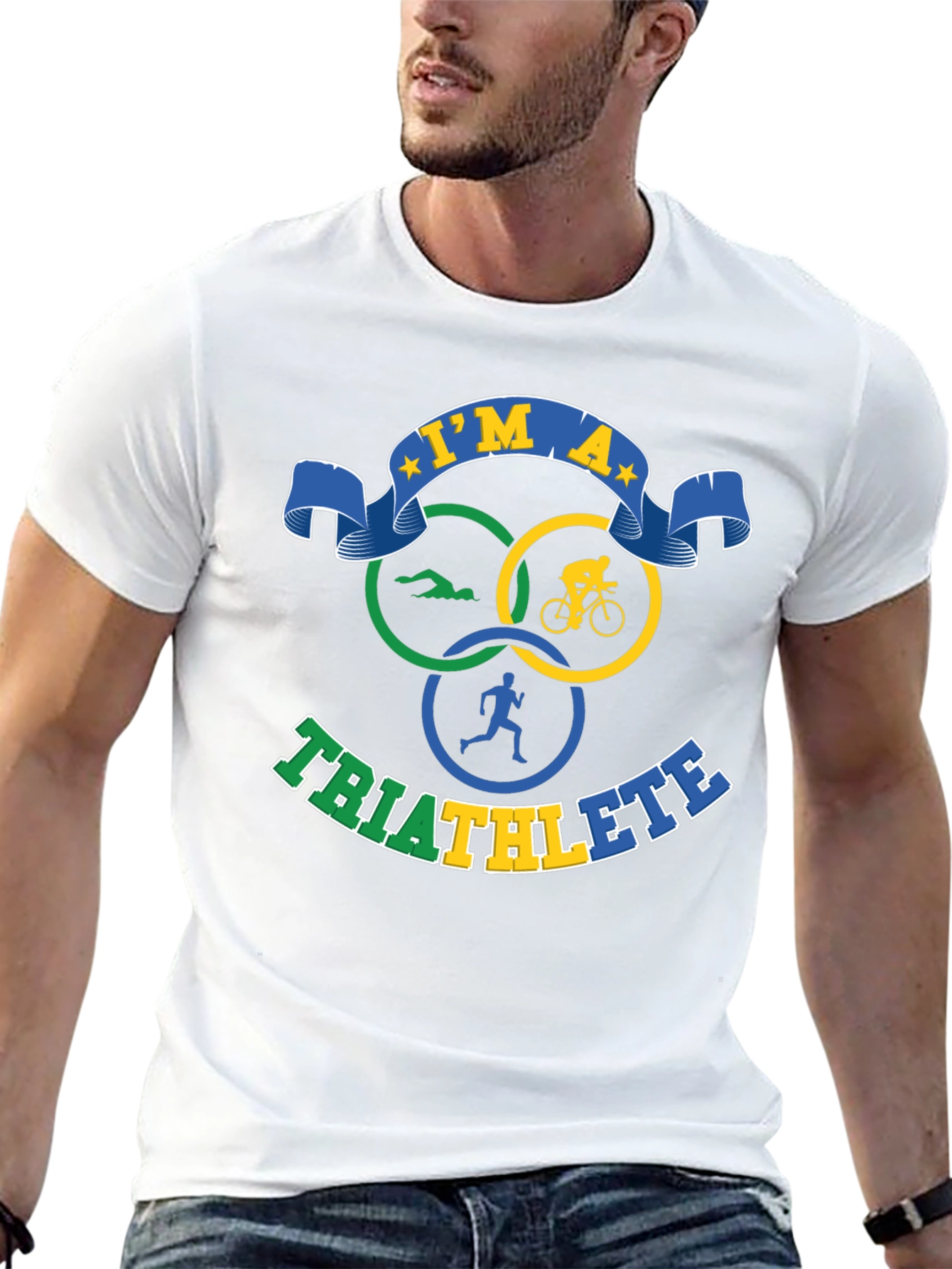 Triathlete T-Shirt: Swim Bike Run Design