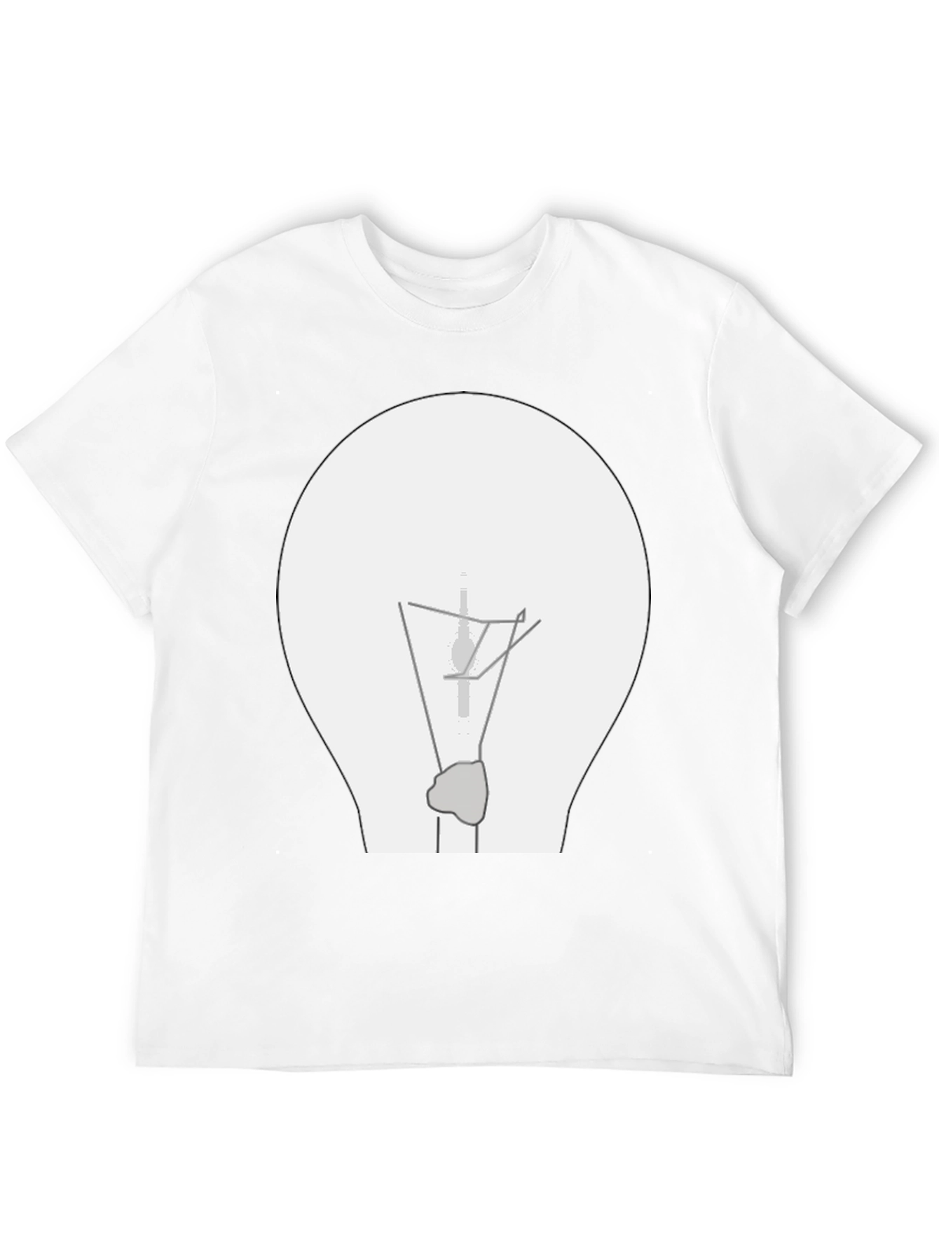 Illuminating Idea: Black T-Shirt with Lightbulb Graphic