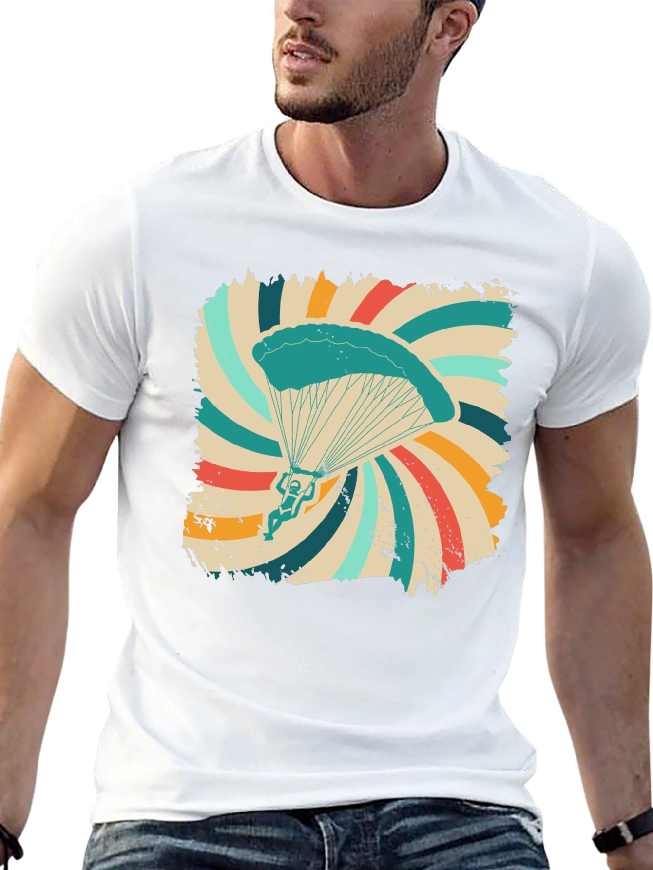 Retro Skydiving Graphic Tee - Adventure Awaits!