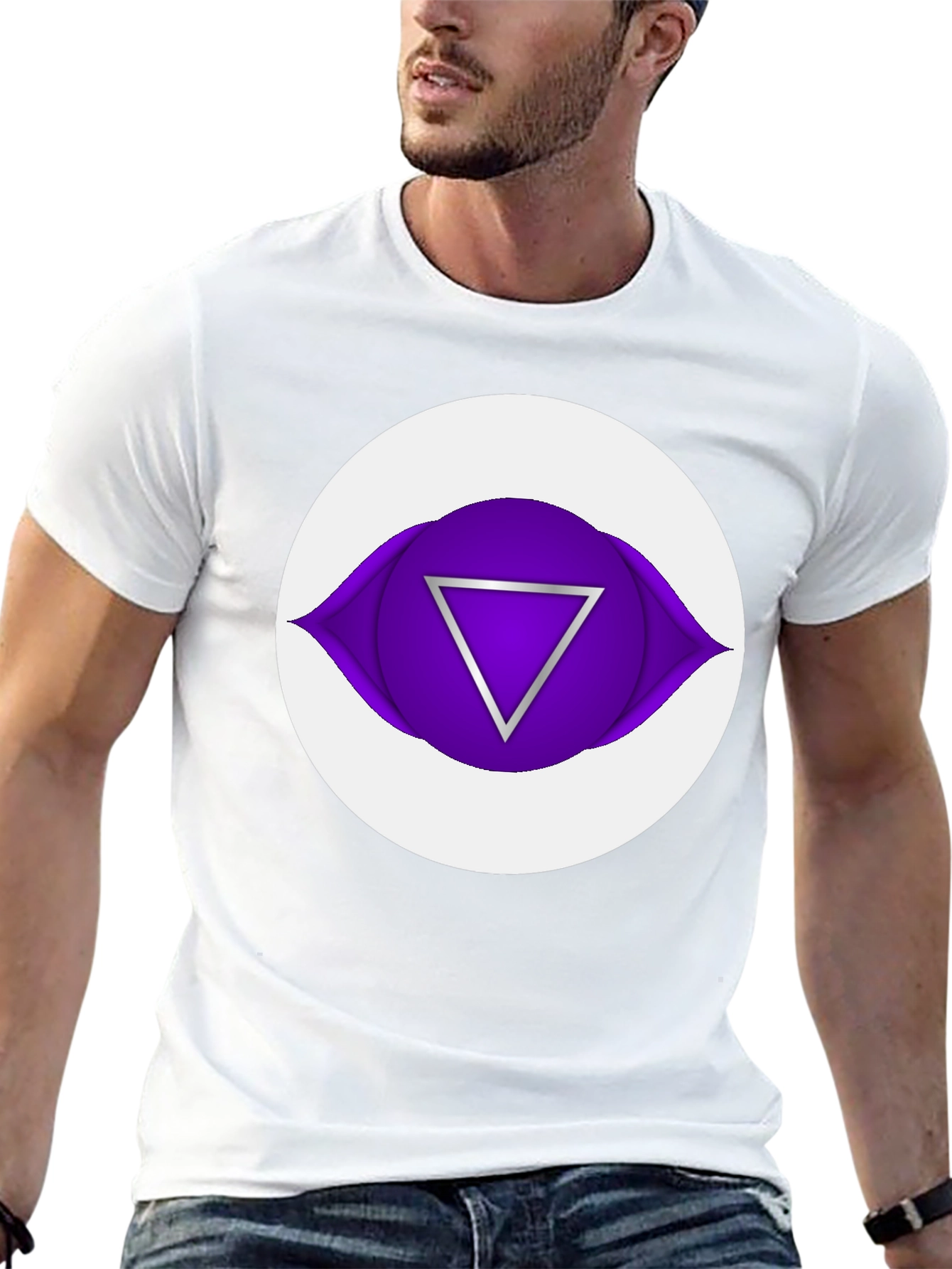 Third Eye Chakra Graphic Tee - Black Cotton T-Shirt