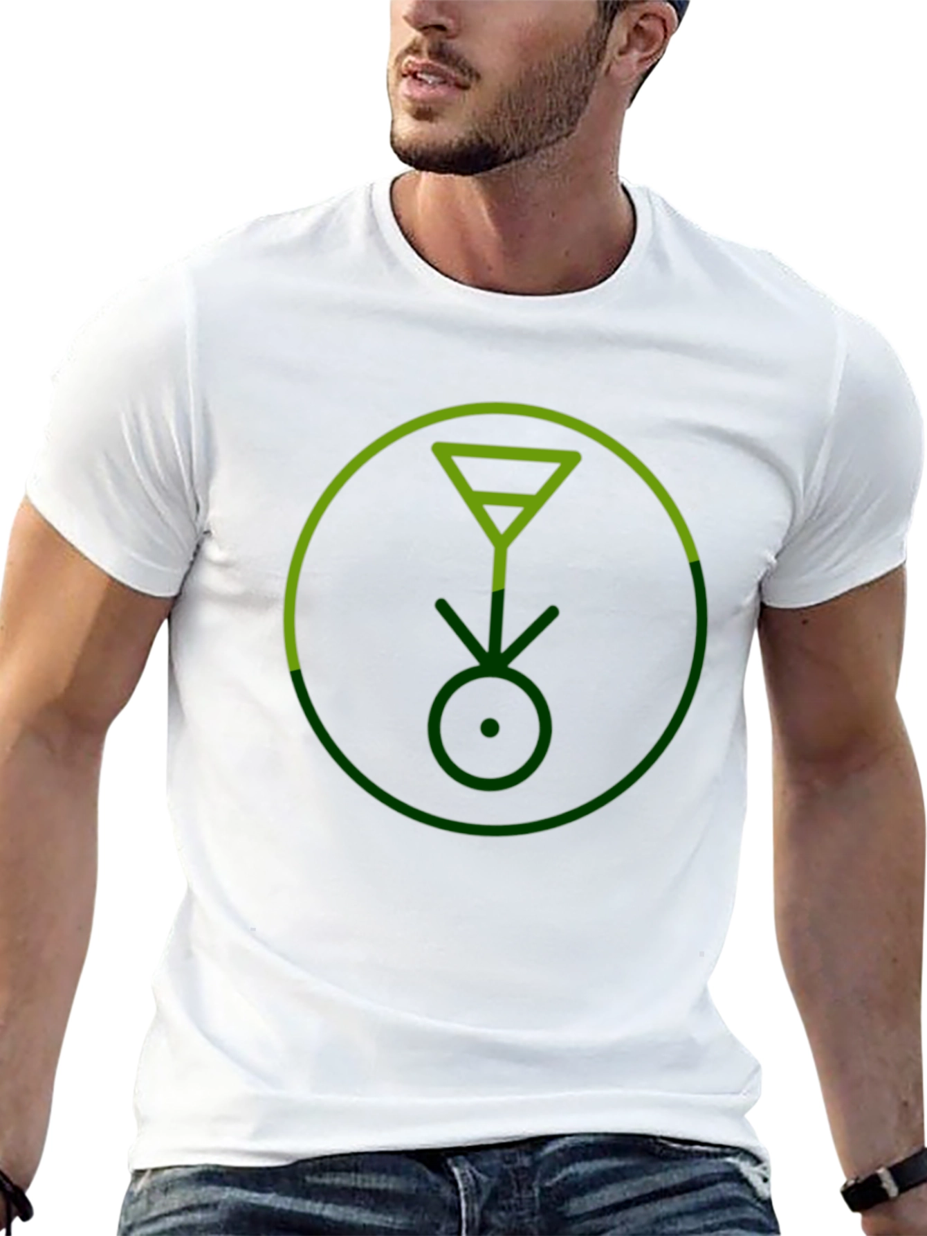 Symbol Graphic Black Cotton T-Shirt