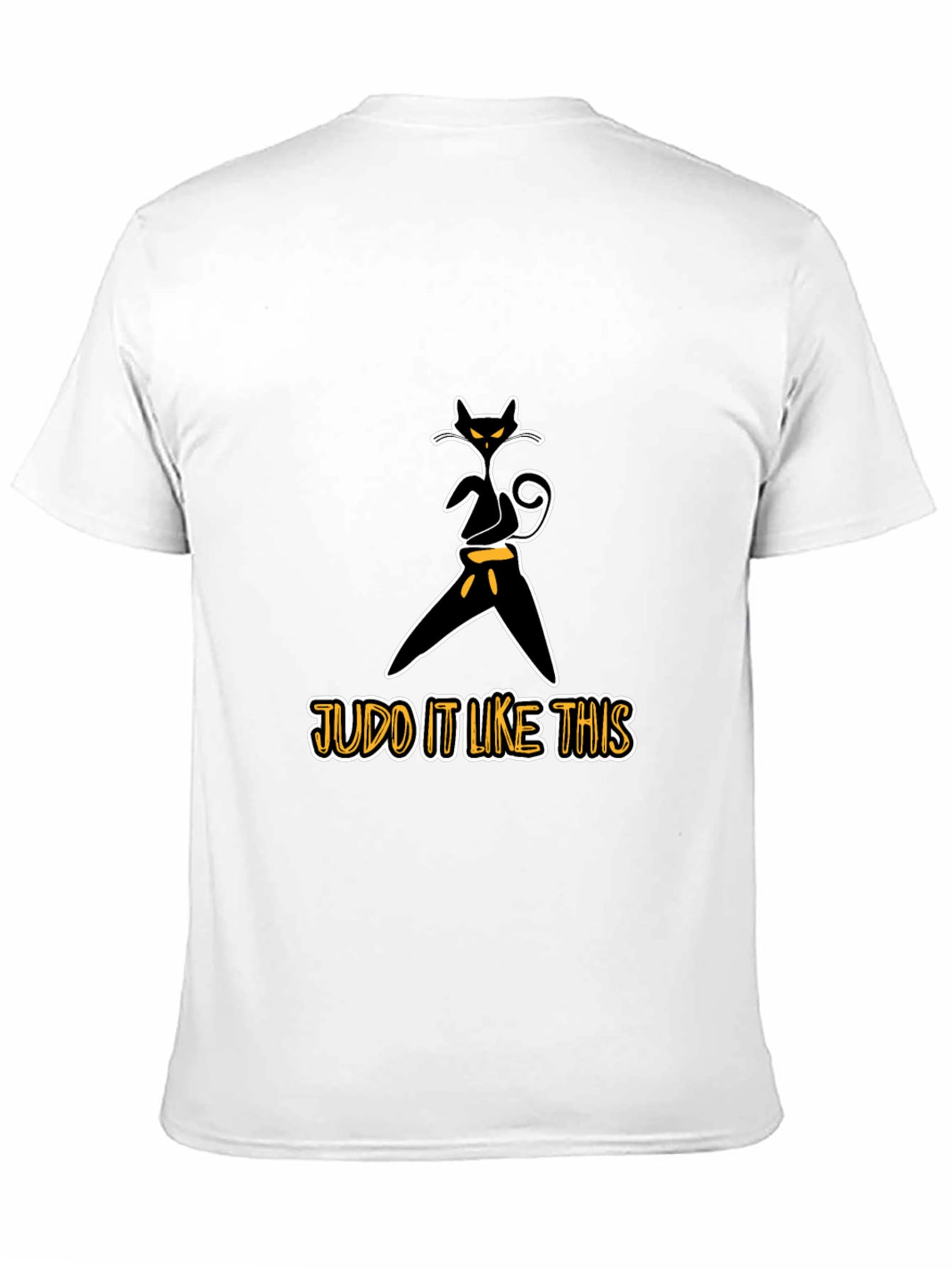 Judo Cat Black T-Shirt: Train Like a Pro!