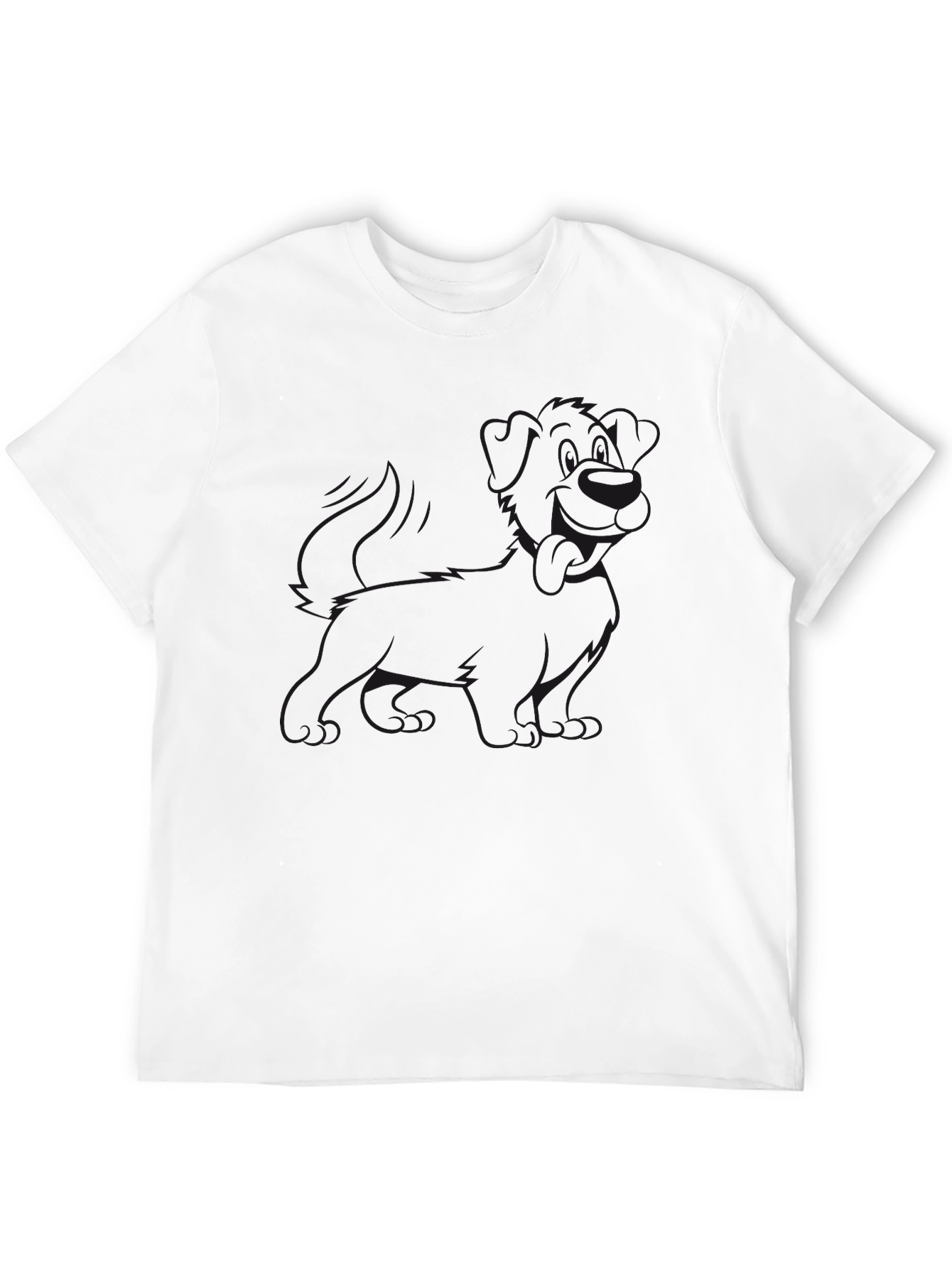 Mens Black Graphic Tee - Casual Style