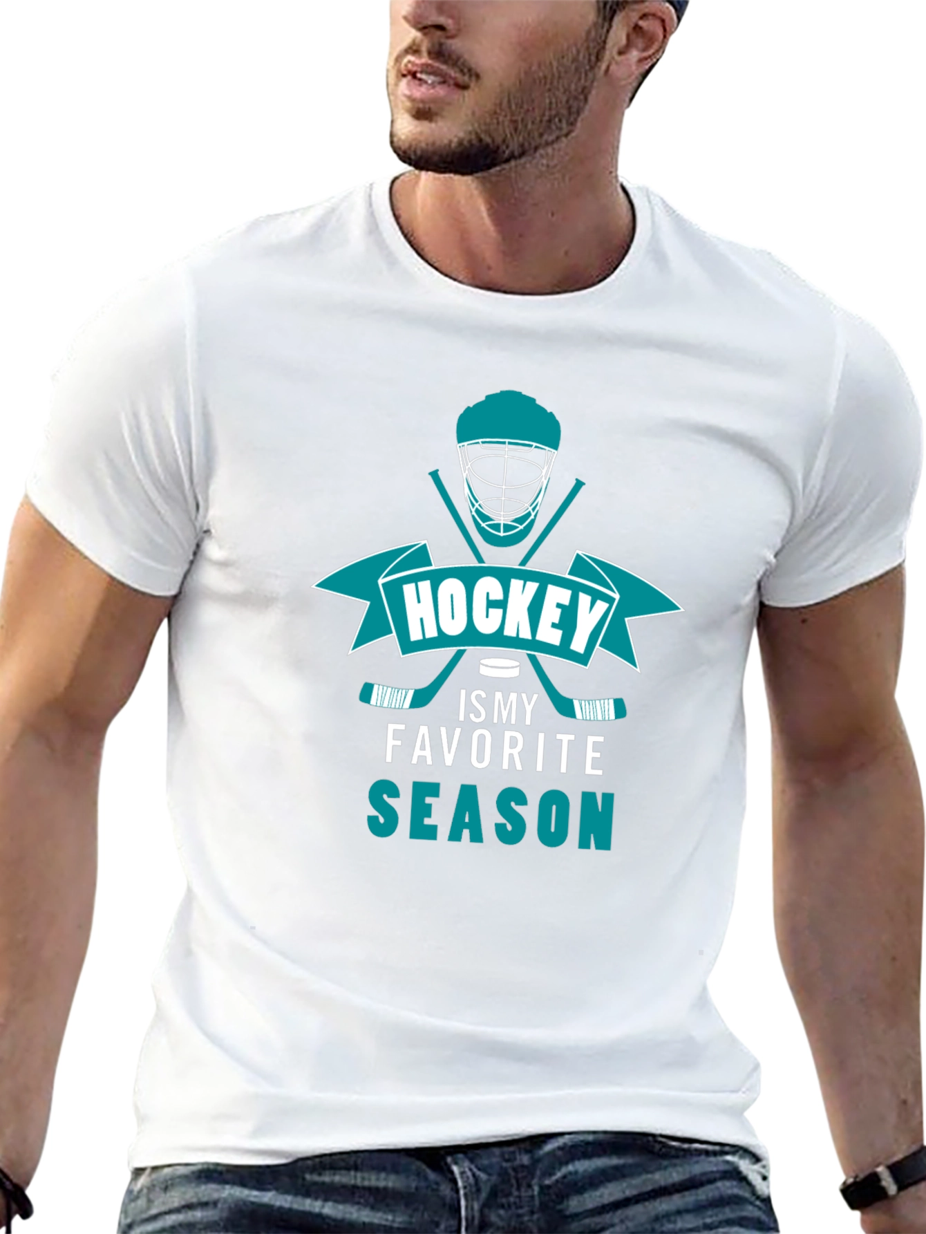 Hockey is My Favorite Season Black T-Shirt