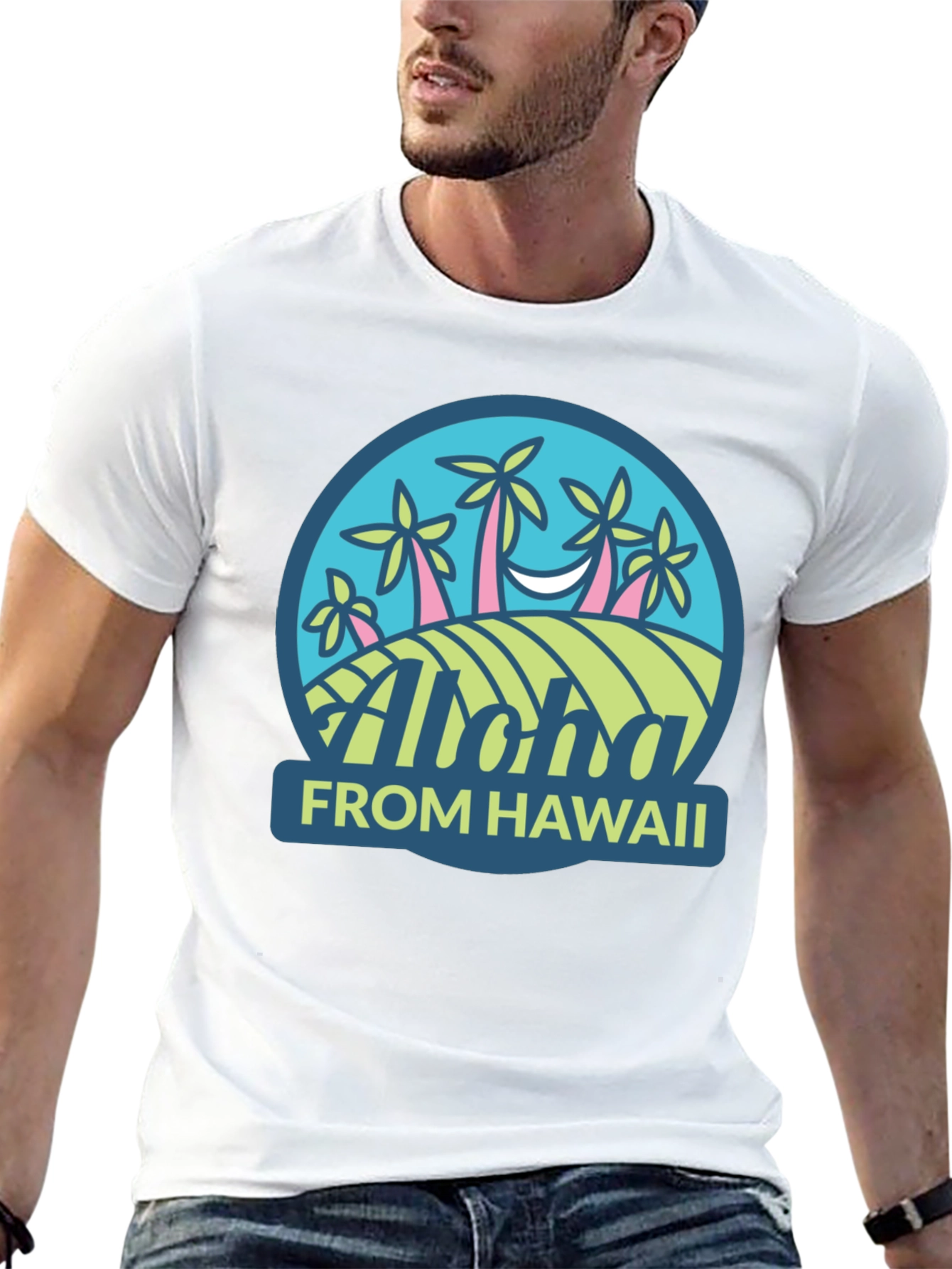 Aloha From Hawaii Graphic Tee - Mens Black T-Shirt