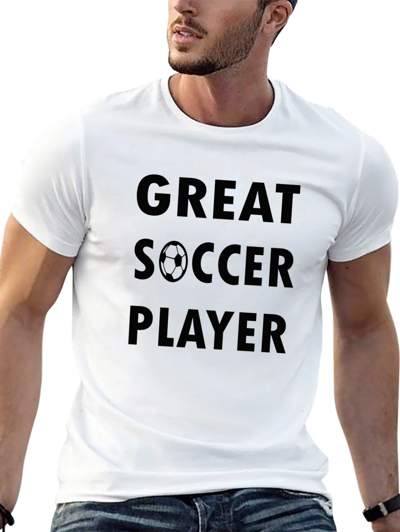 Great Soccer Player Graphic Black T-Shirt