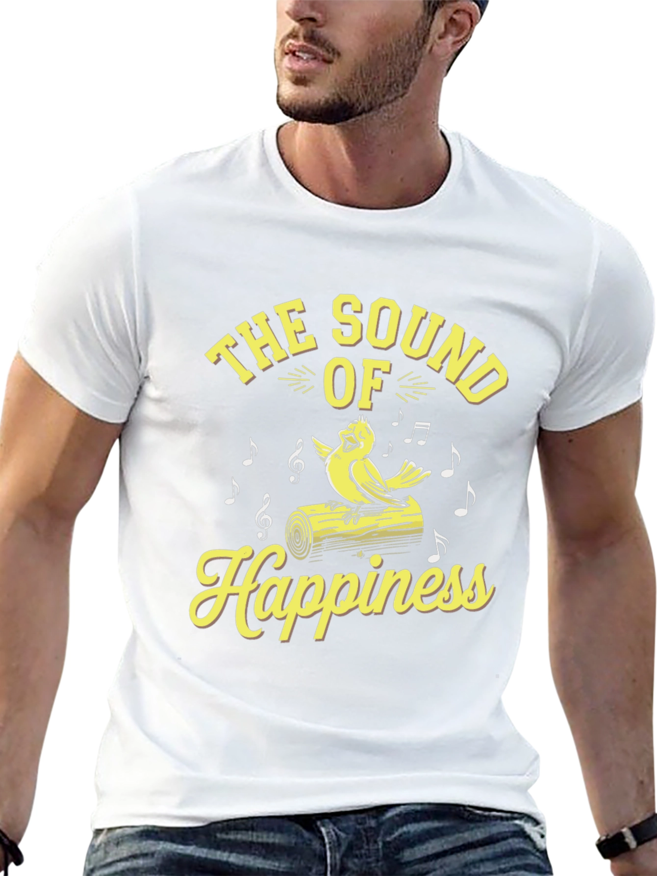 Sound of Happiness T-Shirt - Bird Graphic Tee