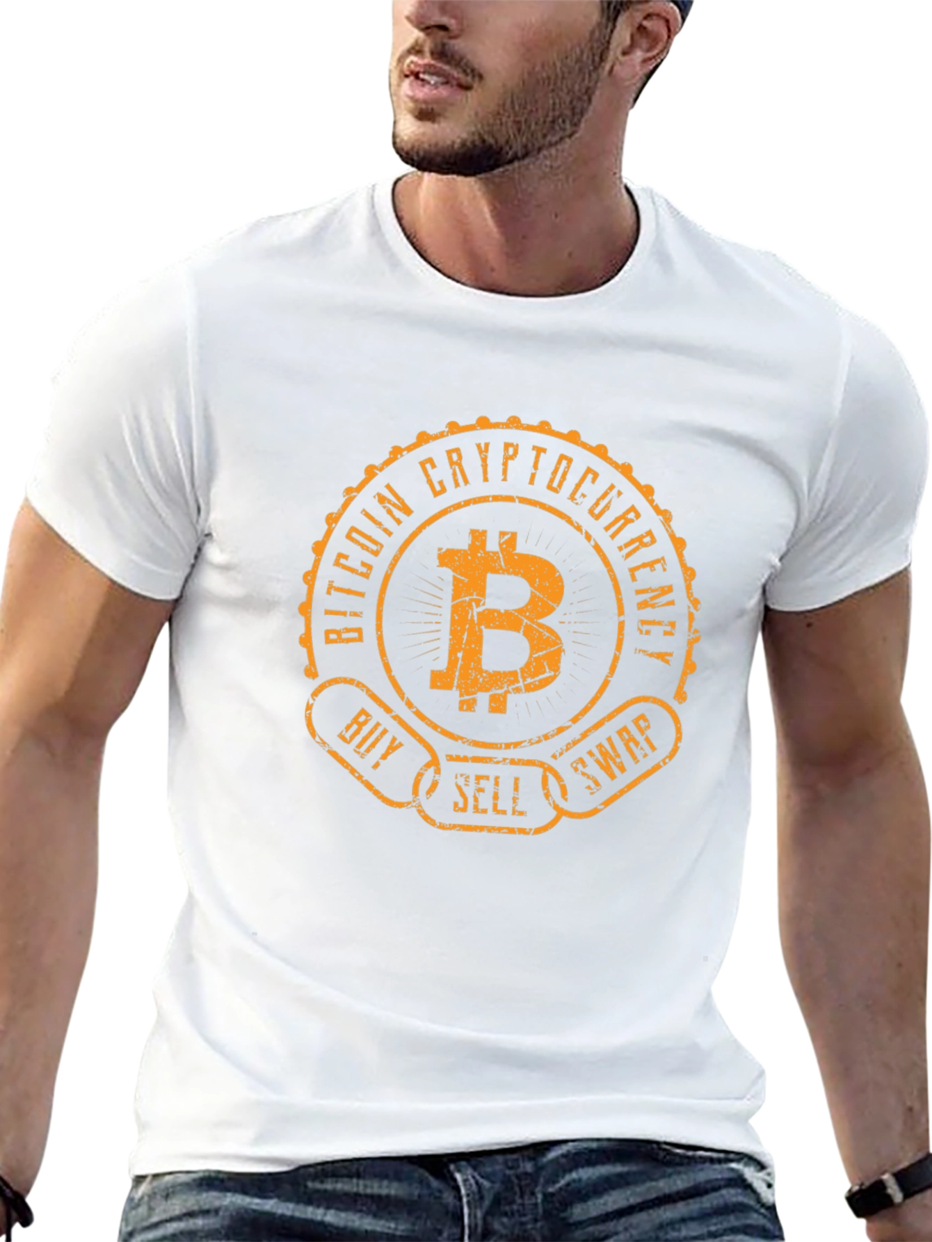 Bitcoin Cryptocurrency Graphic Tee - Buy Sell Swap