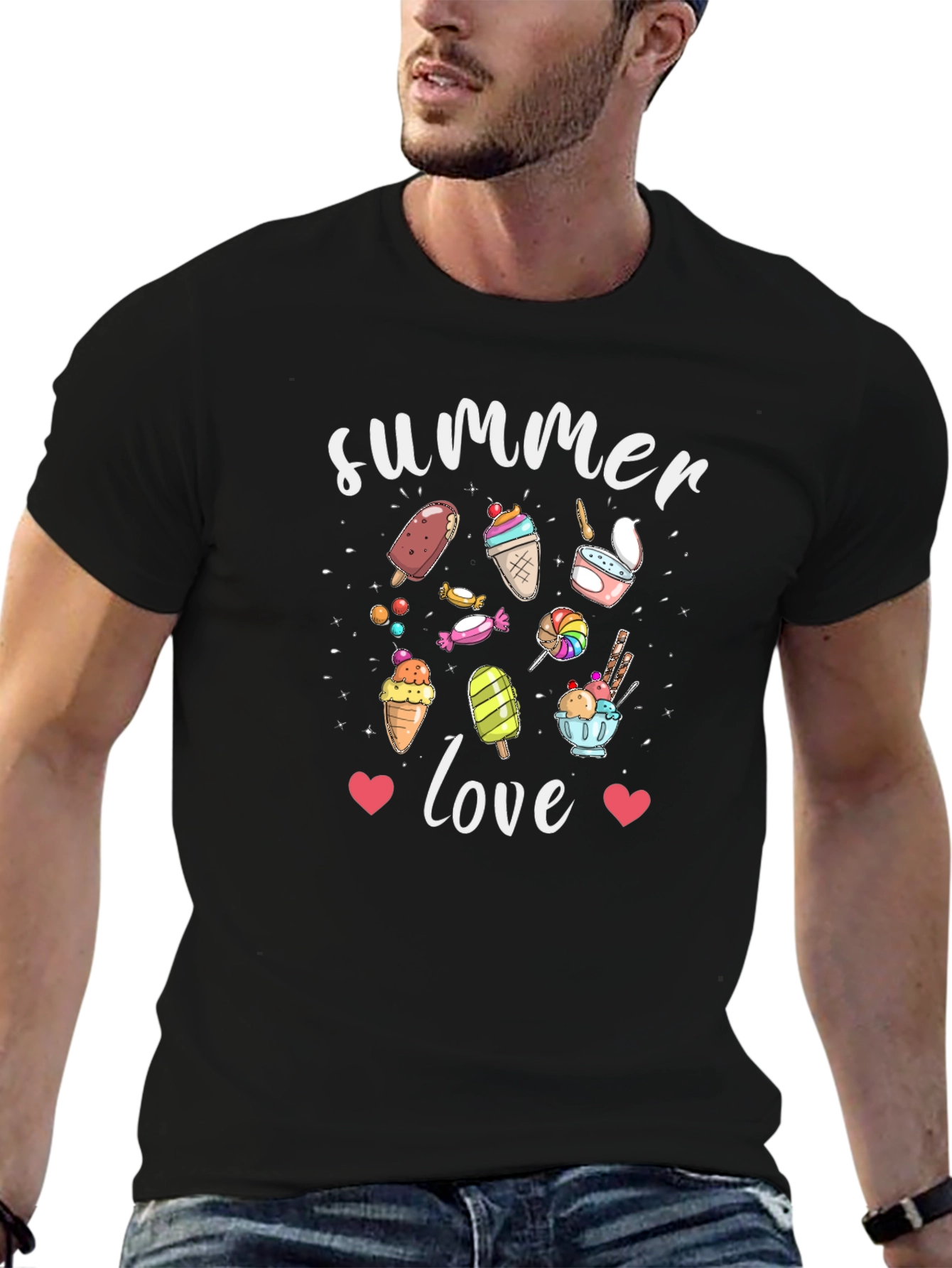 Summer Love Graphic Tee - Black