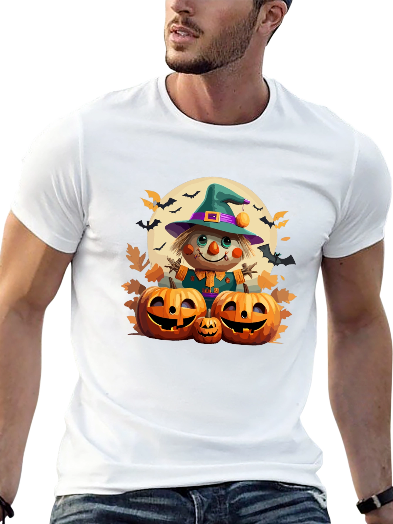 Halloween Scarecrow Pumpkin T-Shirt