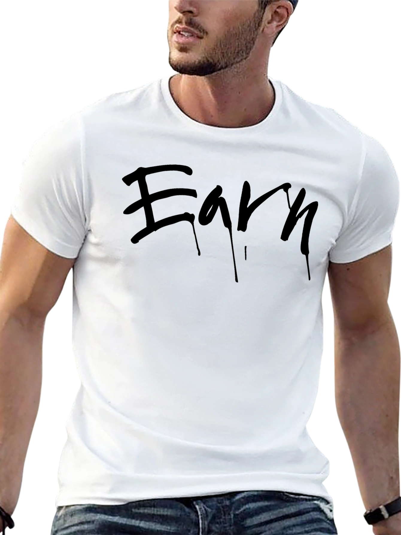 Earn Graphic Black T-Shirt - Modern Streetwear