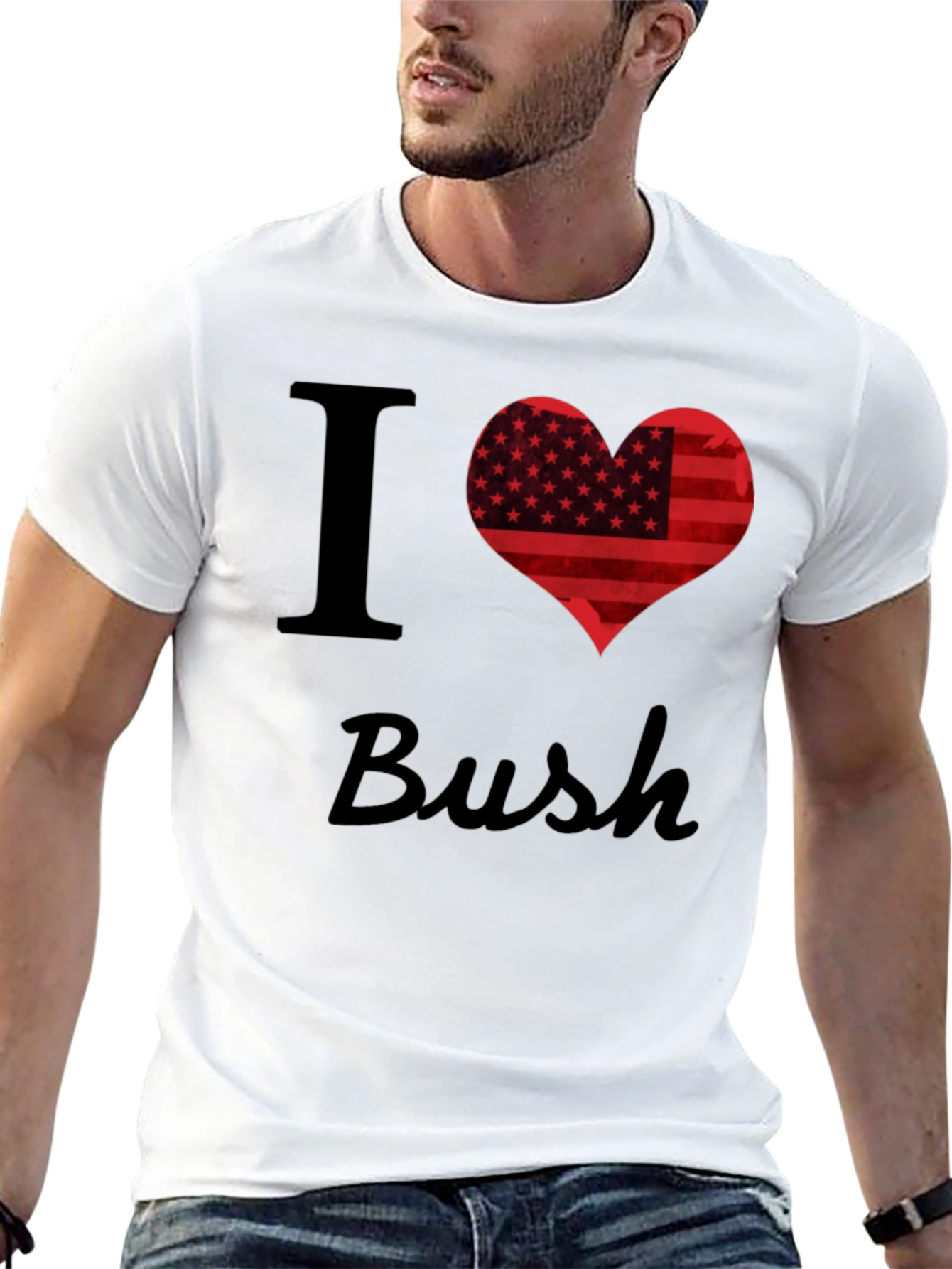 I Heart Bush T-Shirt - Patriotic Design