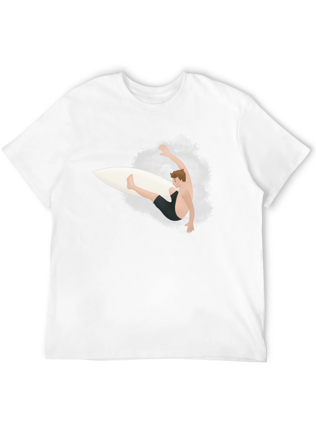 Surfer Graphic Tee - Black Cotton T-Shirt