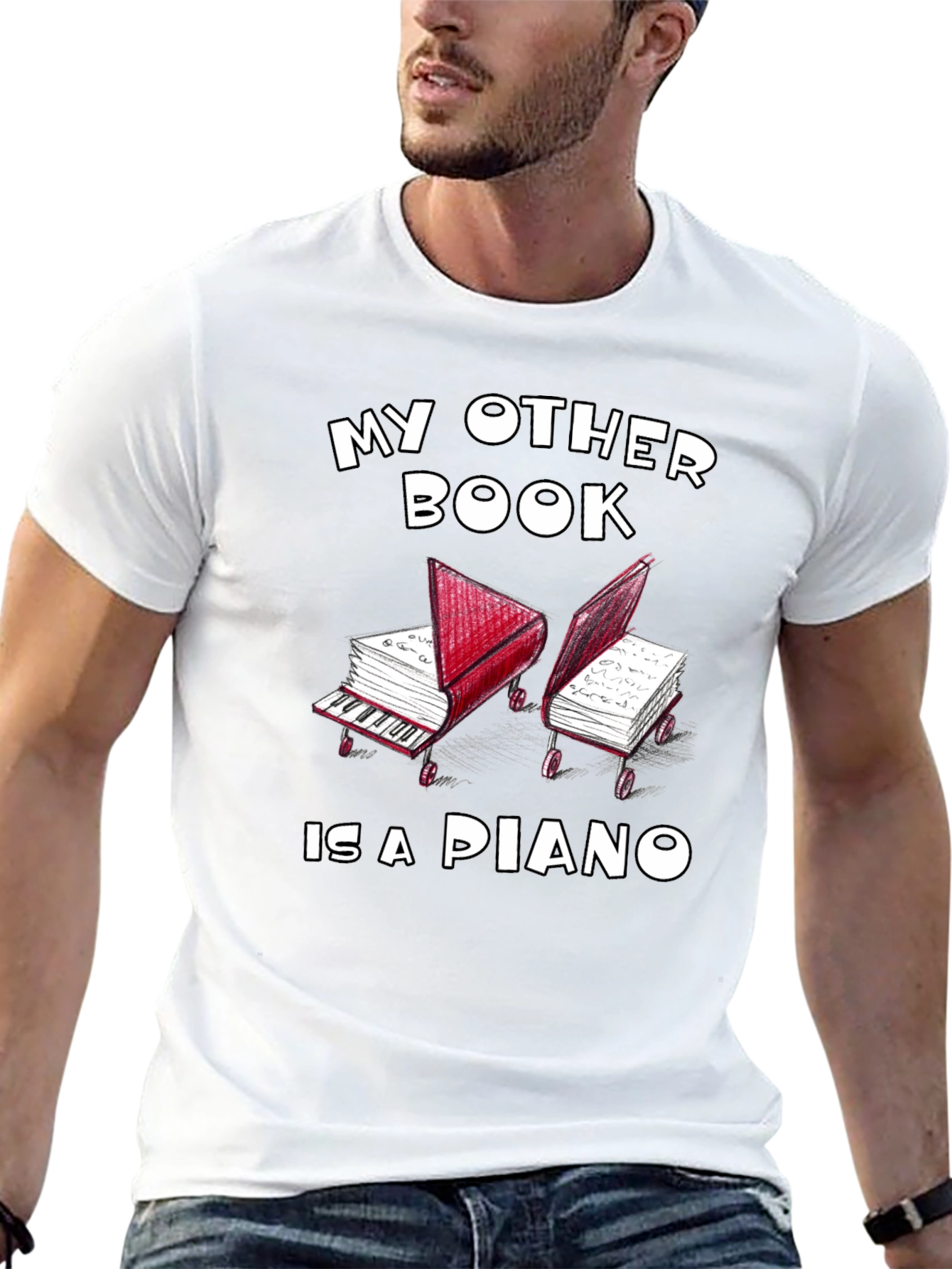 My Other Book is a Piano Graphic Tee