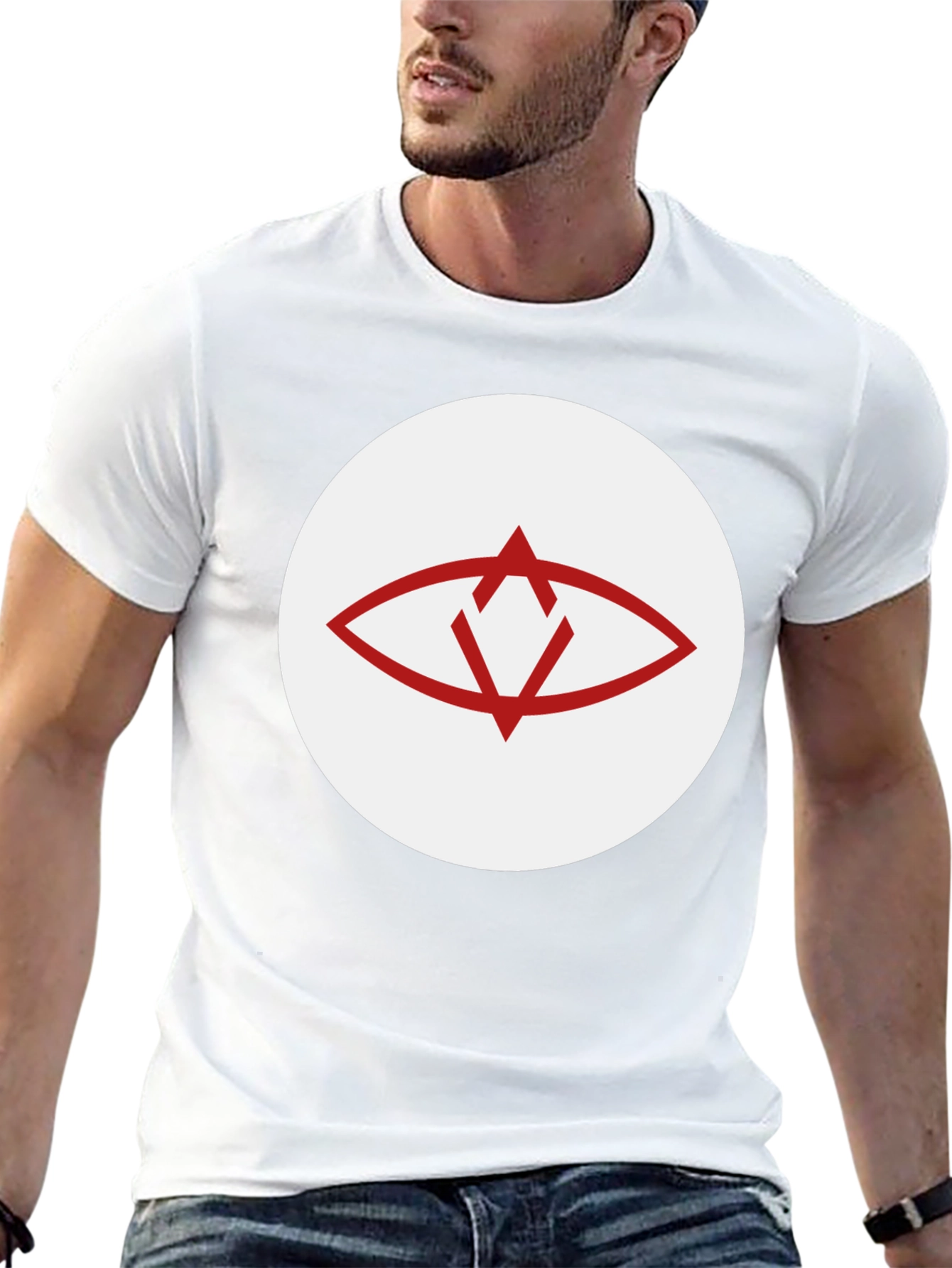 Eye Graphic Crew Neck T-Shirt - Black