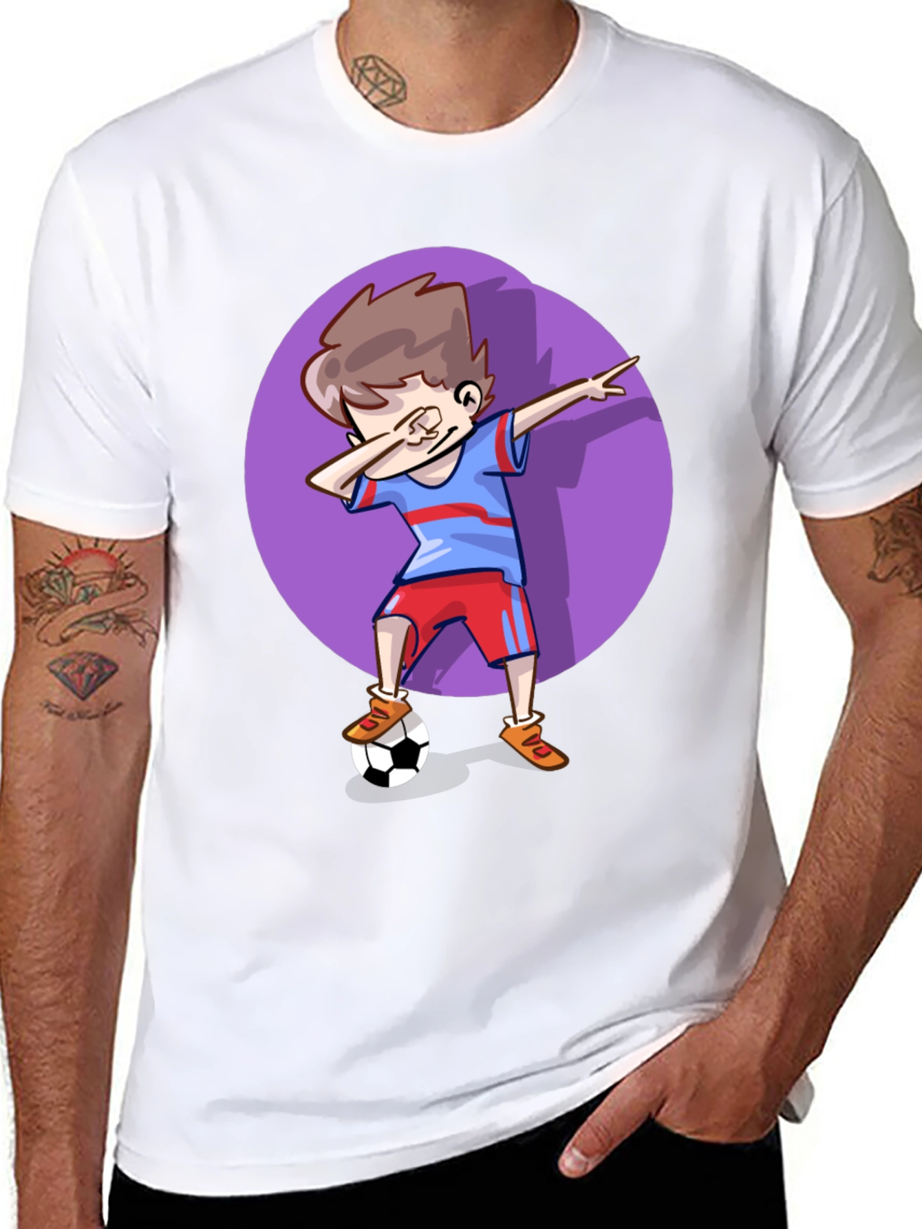 Dabbing Soccer Kid Graphic Tee