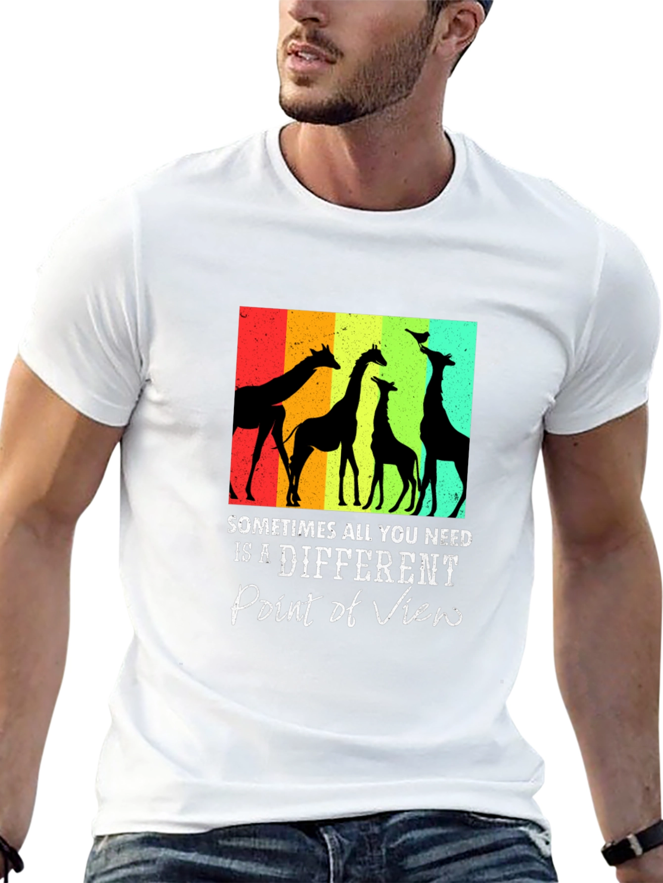 Giraffe Silhouette Graphic Tee - Sometimes All You Need