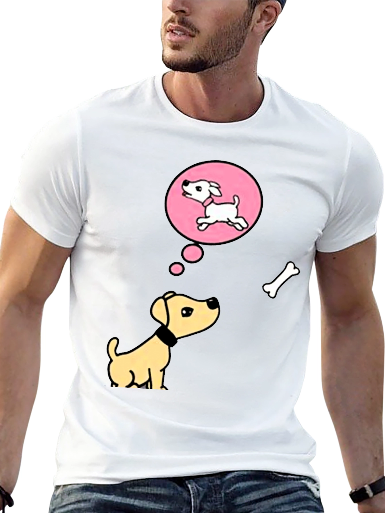 Dreaming Dog Black T-Shirt