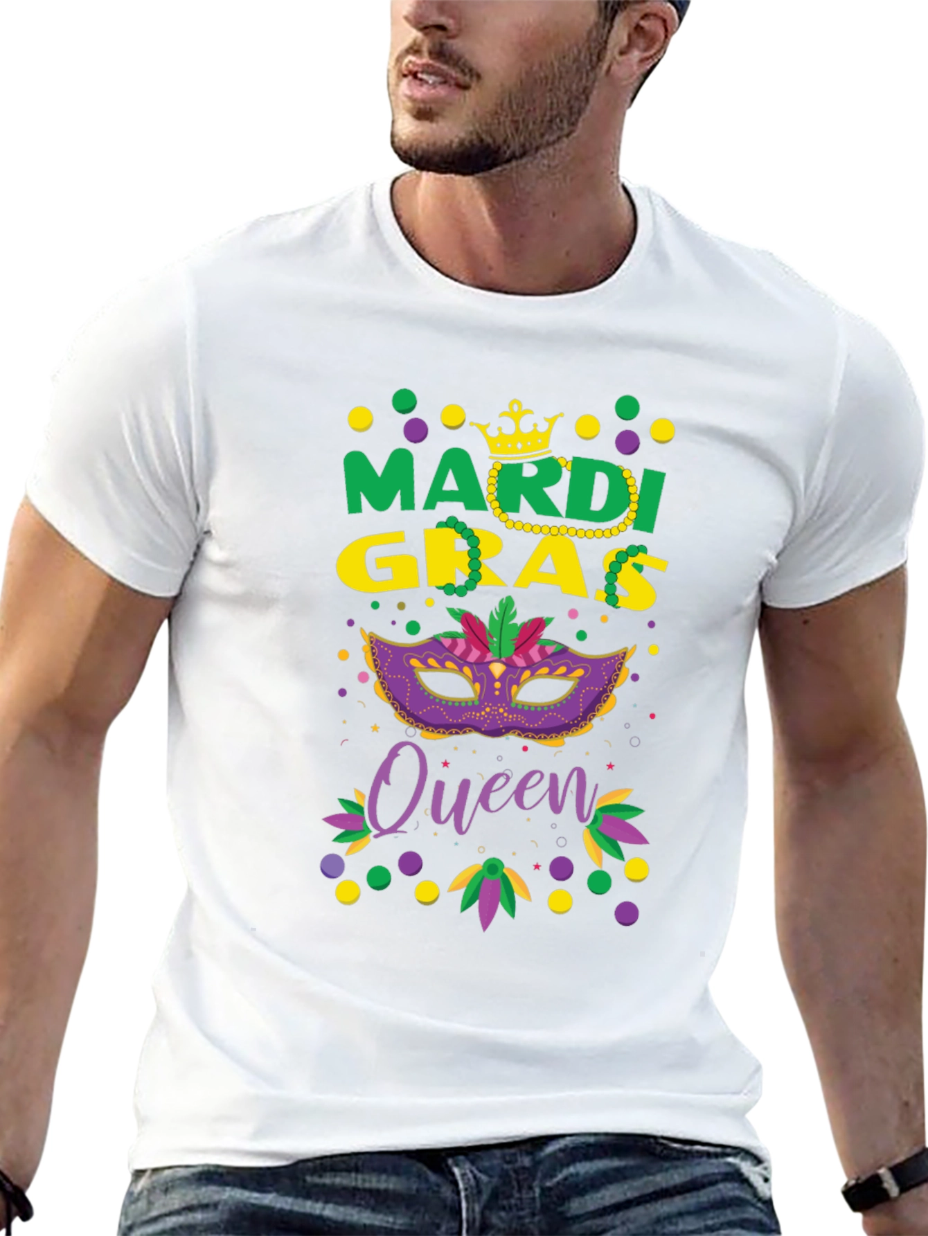 Mardi Gras Queen T-Shirt - Festive Celebration Tee