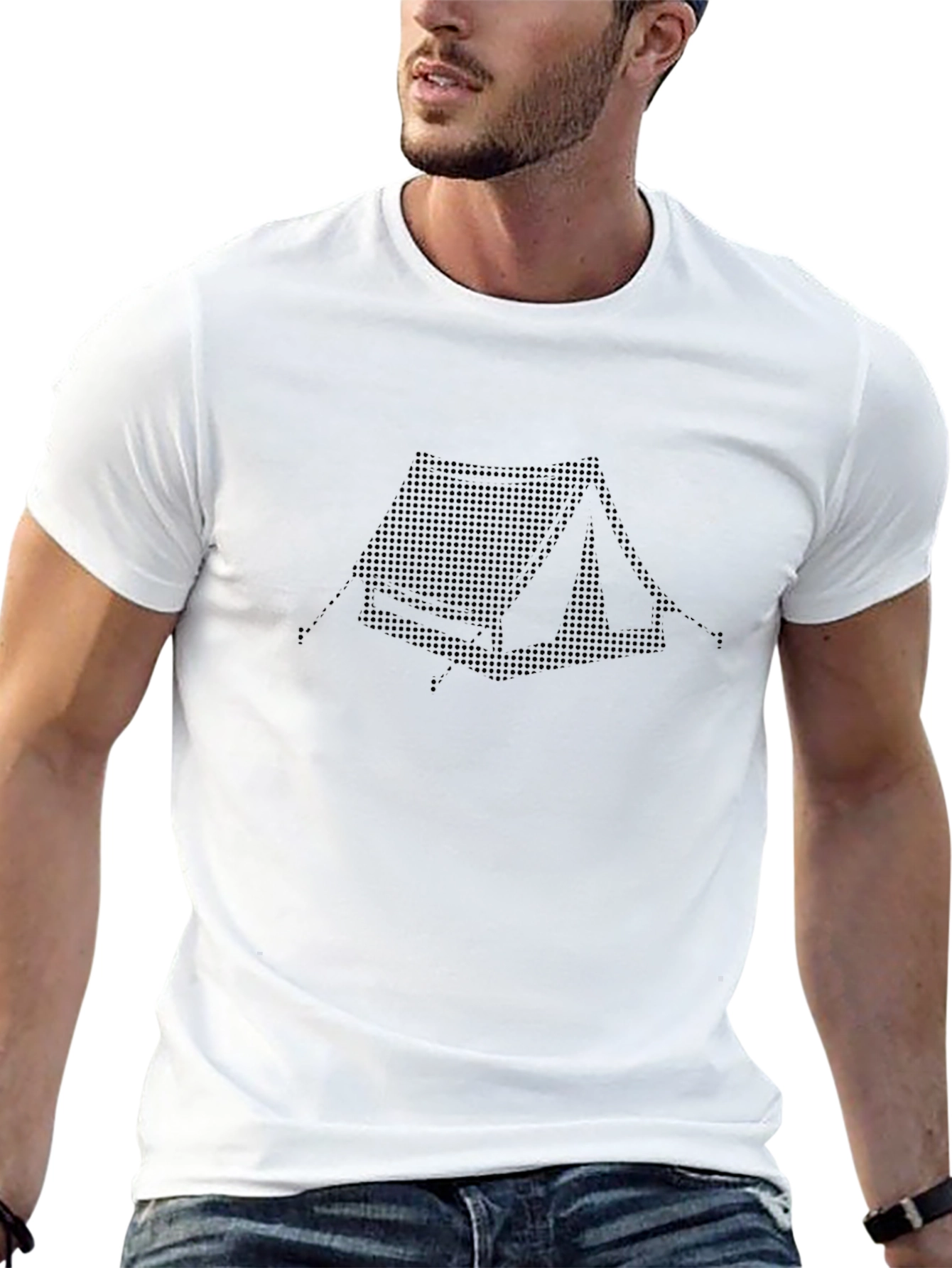 Black Tent Graphic Tee - Outdoor Adventure Style