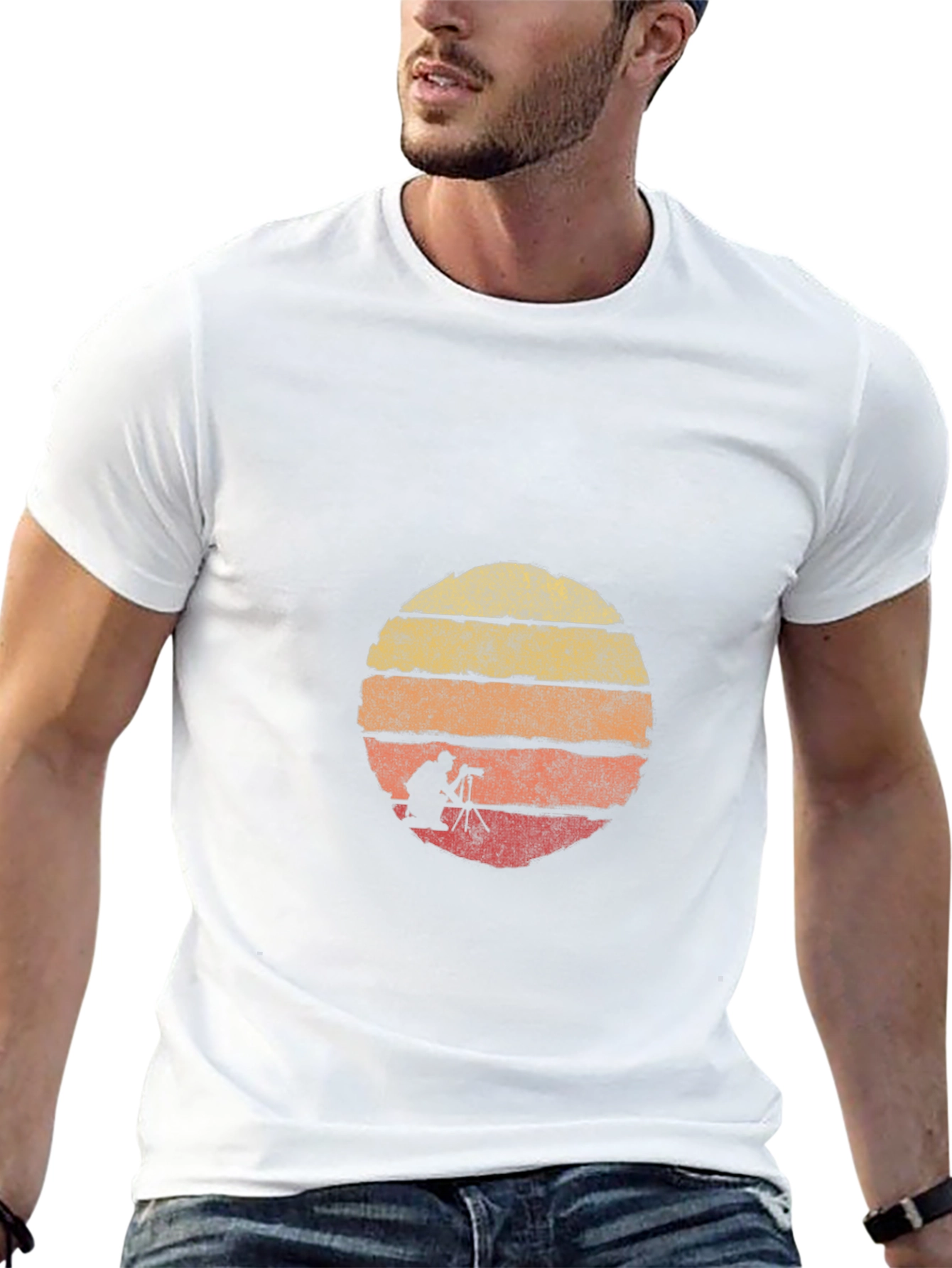 Retro Photographer Sunset Graphic Tee